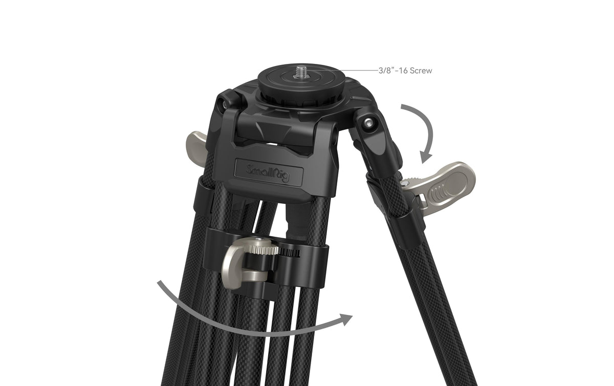 SmallRig FreeBlazer Stativ – bis 182 cm – 25 kg – für Manfrotto Quick Release Plate (501PL) – Carbon/Schwarz