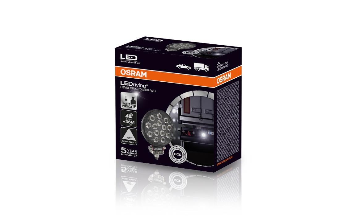 Osram Arbeitsstrahler LEDriving REVERSING FX120R-WD – 1100 lm, 15 W – Kaltweiss, 6000 K – für Autos, Lastwagen
