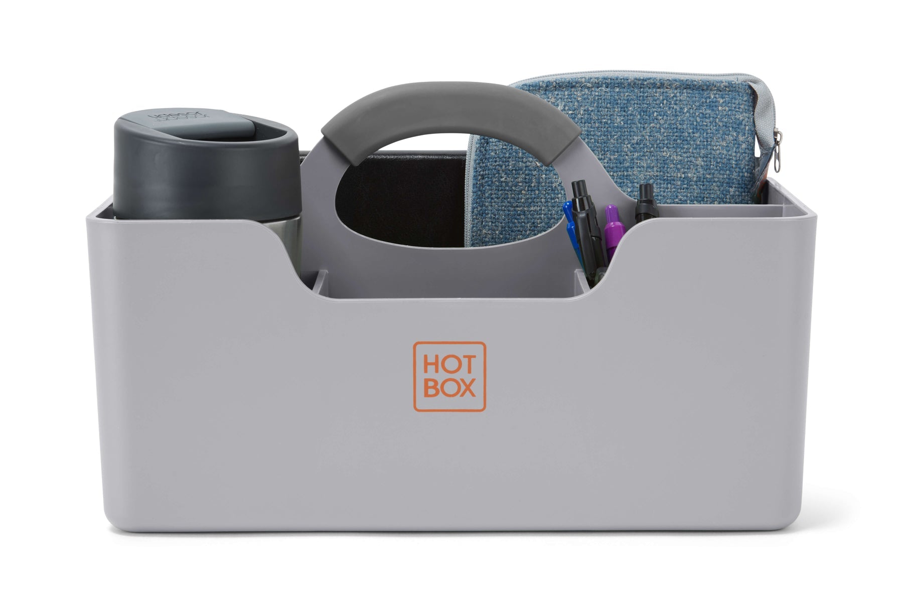Hotbox Schubladenelement – 4 Schubladen, grau, Polypropylen (PP), B 312 × H 190 × T 182 mm