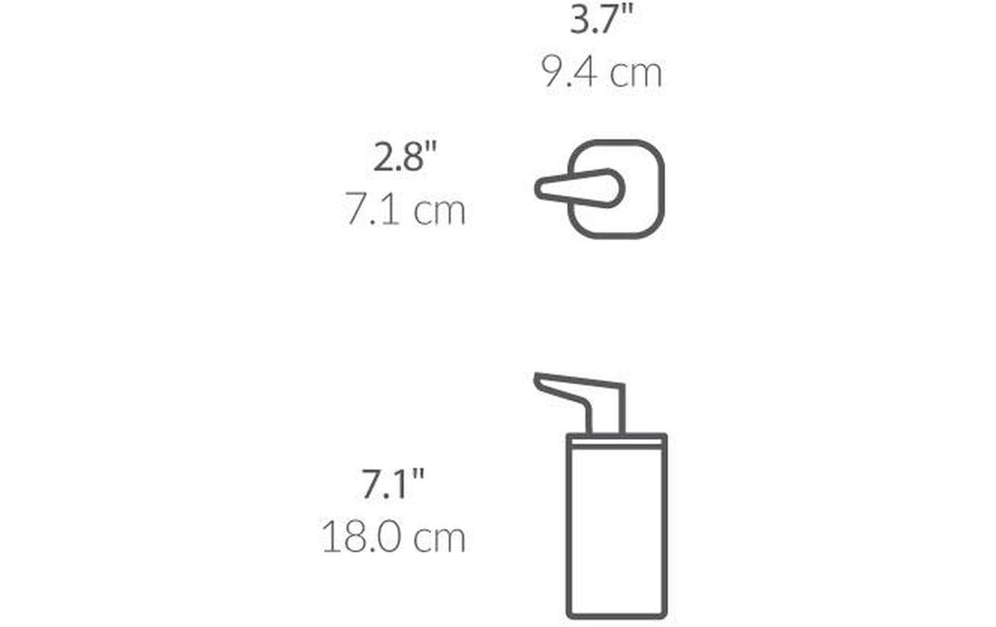 Simplehuman KT1192 Seifenspender – Edelstahl, Schwarz, 295 ml