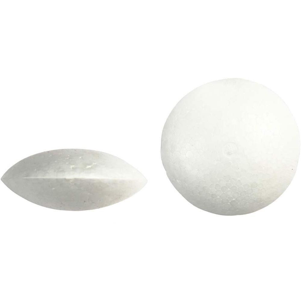 Creativ Company Bastelset für Kinder, Styropor, Weiss, Ø 7.5 cm × 3.1 cm, 100 Stk., Ufo