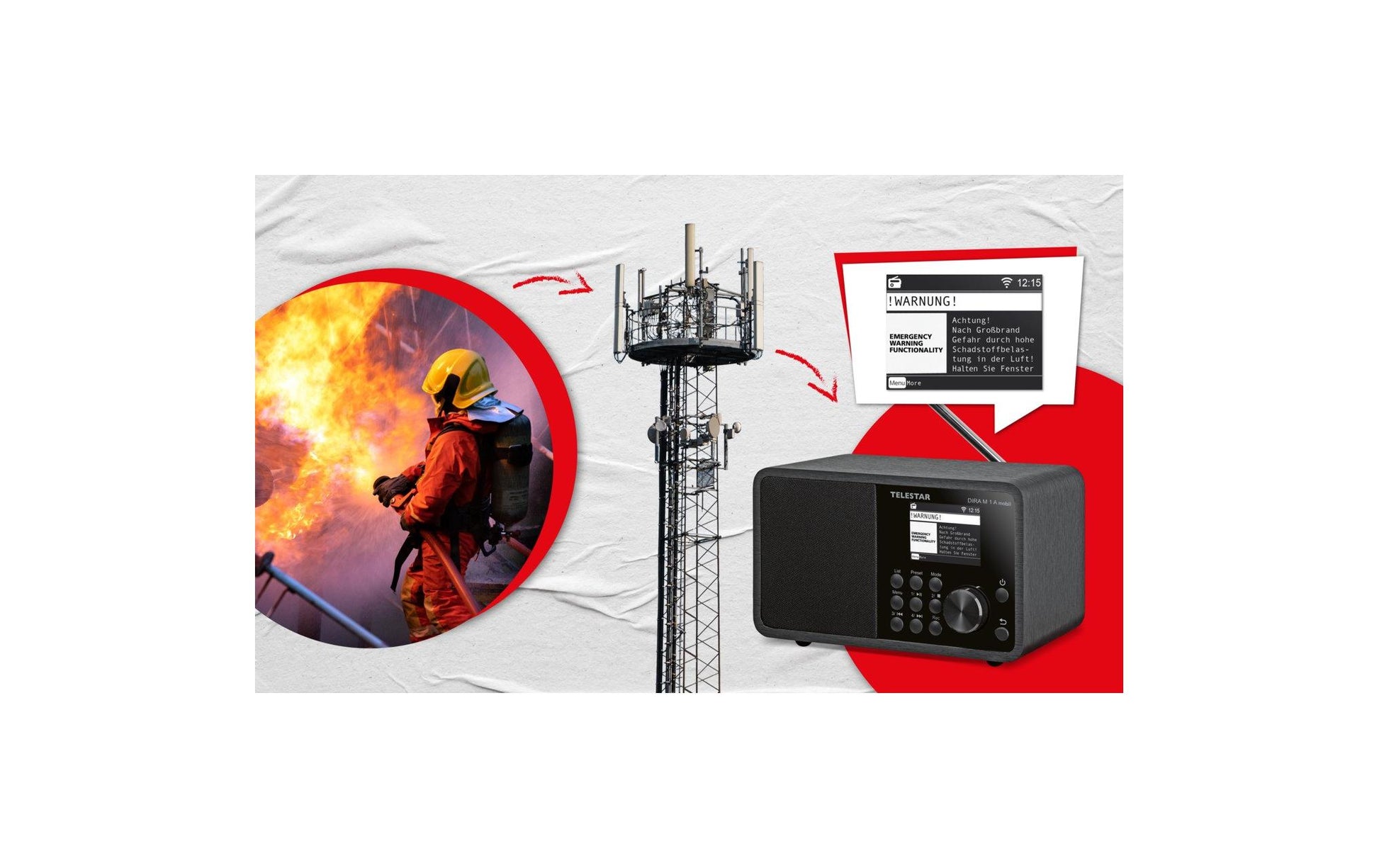 Telestar DIRA M 1 A mobil – DAB-/Internetradio – Portabel – DAB+, Bluetooth – Schwarz