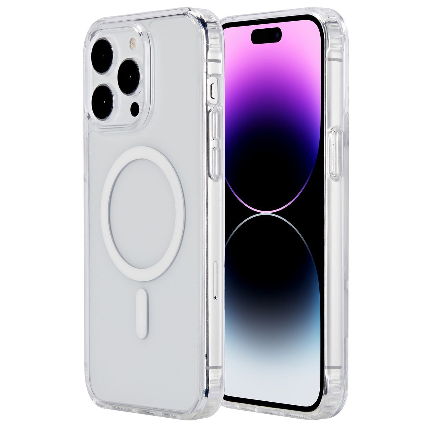 eSTUFF BERLIN Backcover – für Apple iPhone 15 Pro, MagSafe, TPU, Transparent, stossfest