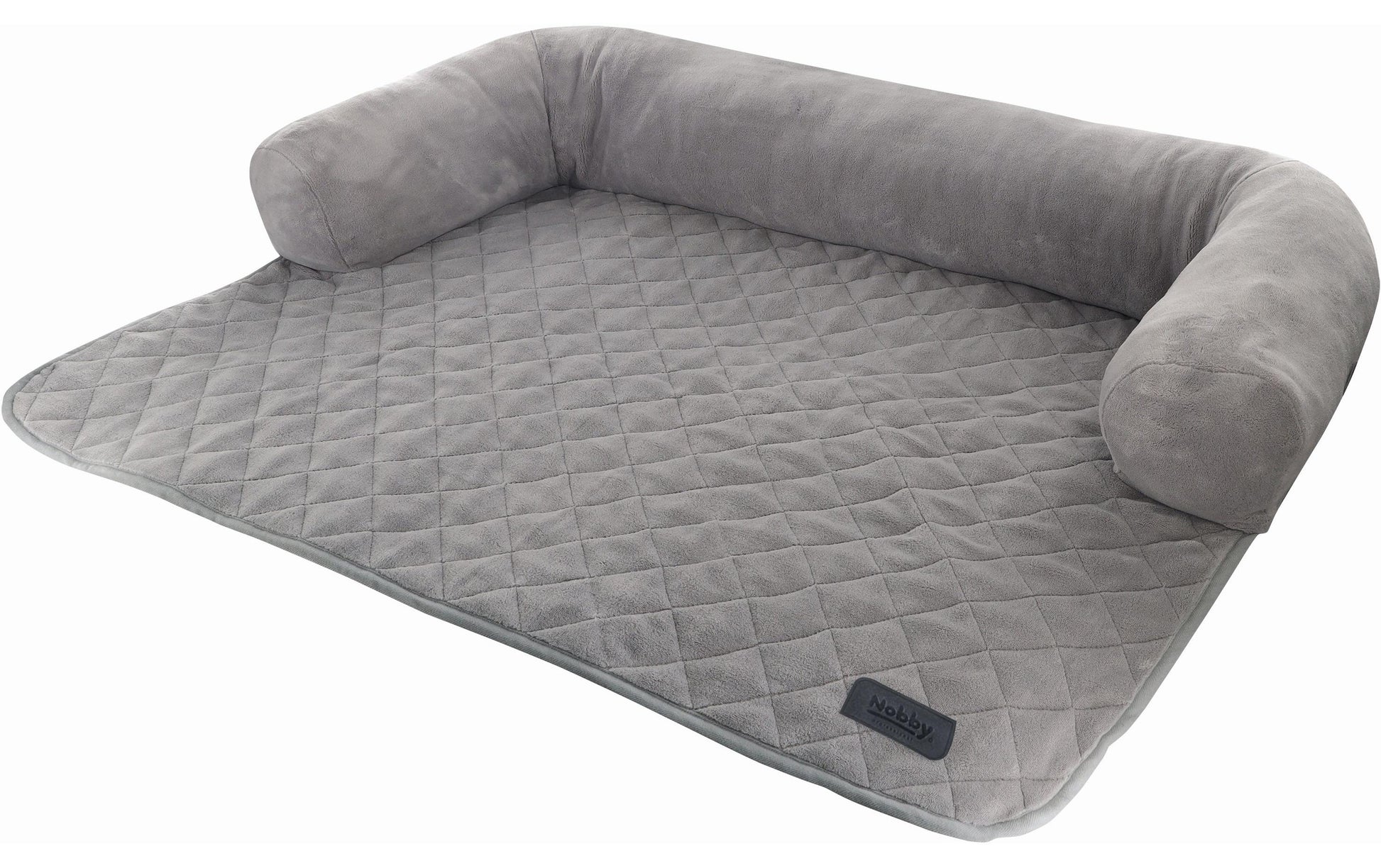 Nobby Bodenmatte Penka – 74 × 91 cm, Grau, Plüsch/Mikrofaser, Dicke 10 cm