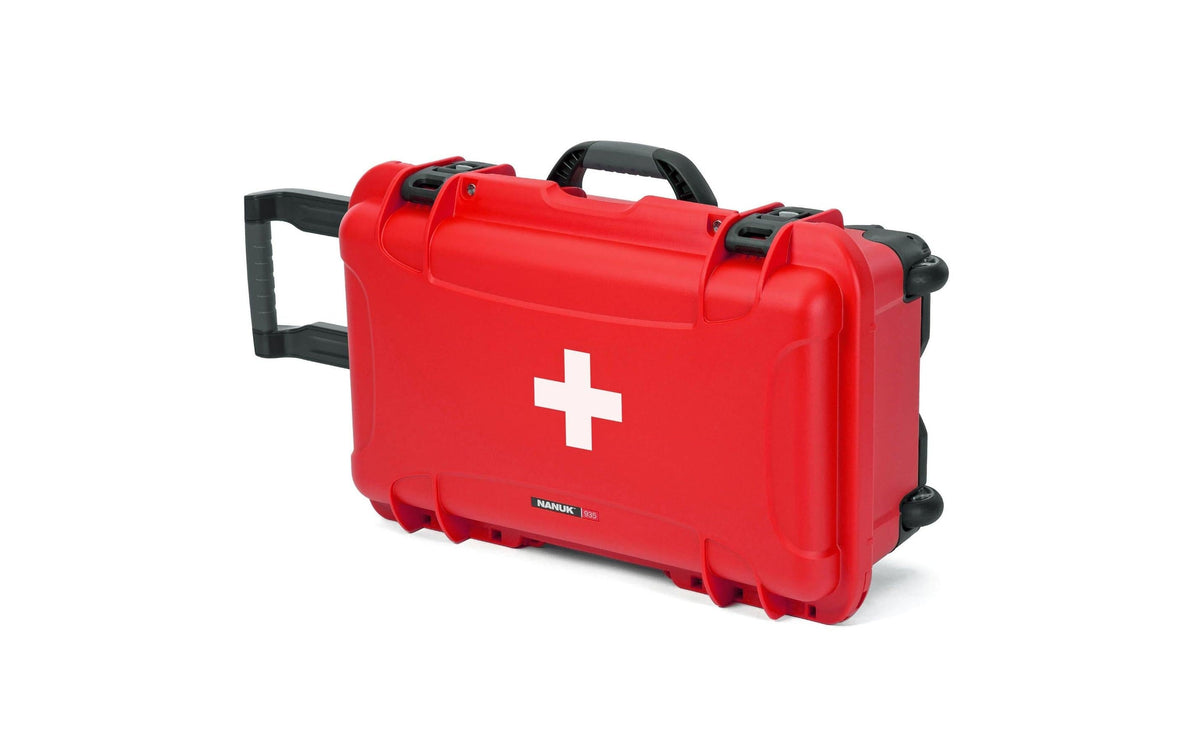 Nanuk Schutzkoffer 935 Erste Hilfe – Kunststoff, wasserdicht, Rot, 55,9 × 22,9 × 35,6 cm