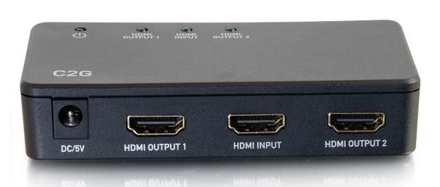 C2G 41057 – HDMI Splitter, 1×2, 4K@60 Hz, HDCP, 3D, Schwarz