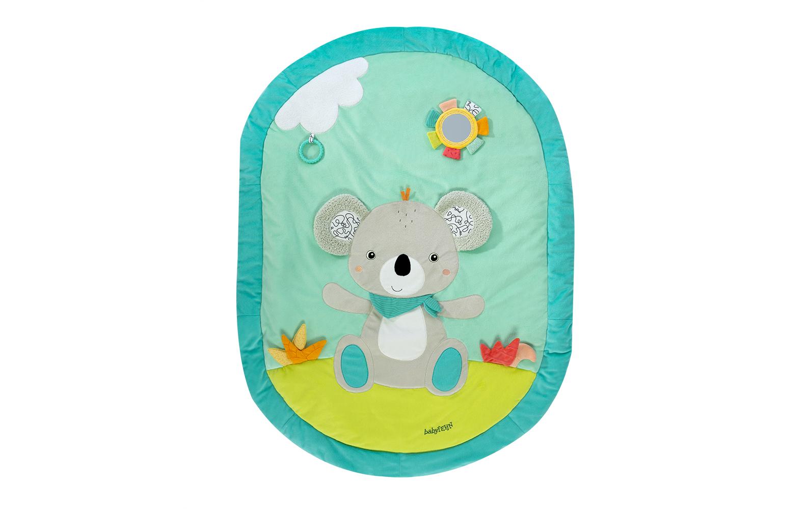 Fehn Babyspielmatte – Koala – 85 × 100 cm – Mehrfarbig – 1 Stück – Ab 0 J. – Plüsch