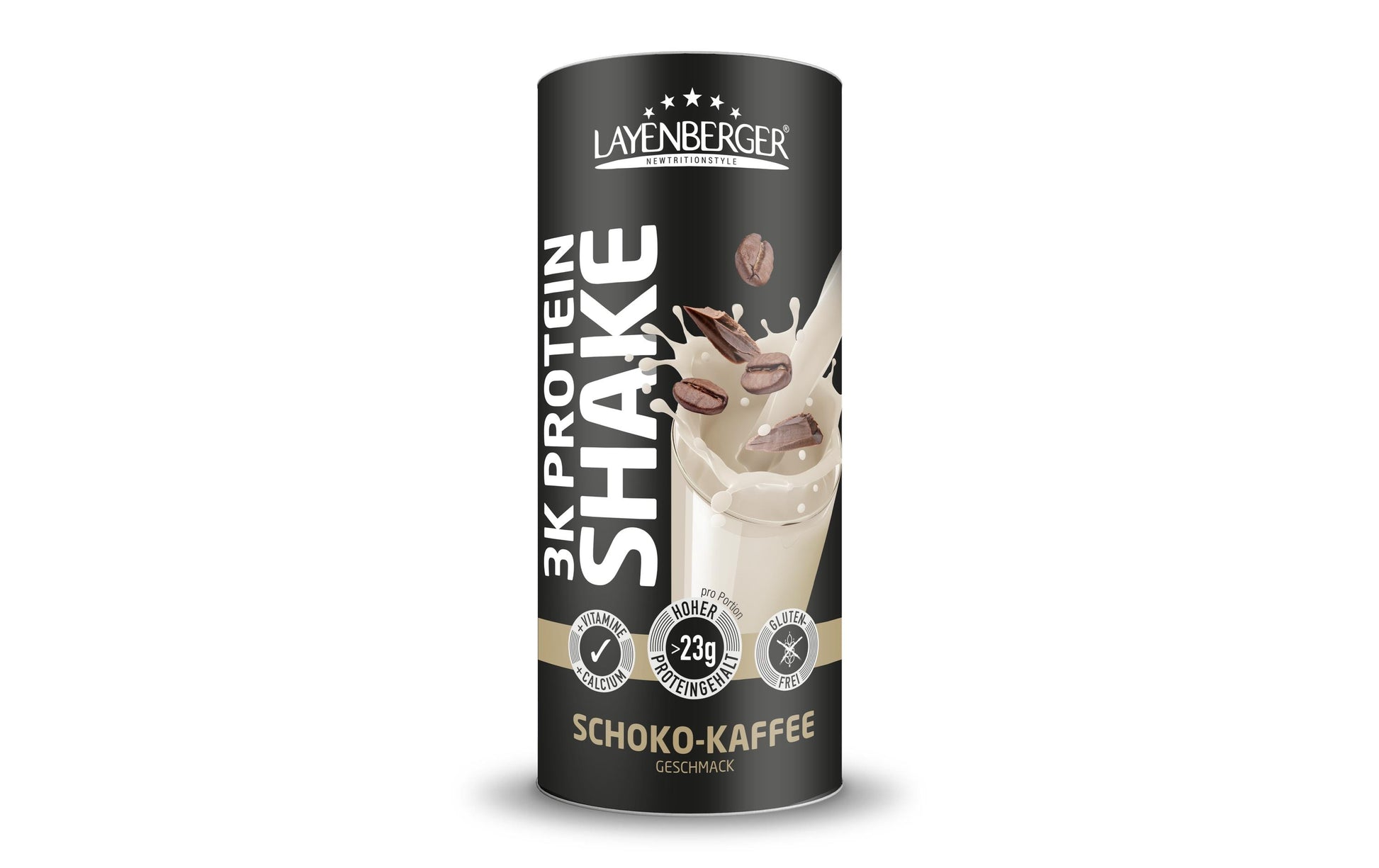 Layenberger Nutrition Group Layenberger Protein-Shake Pulver 3K Schoko-Kaffee – glutenfrei – 435 g
