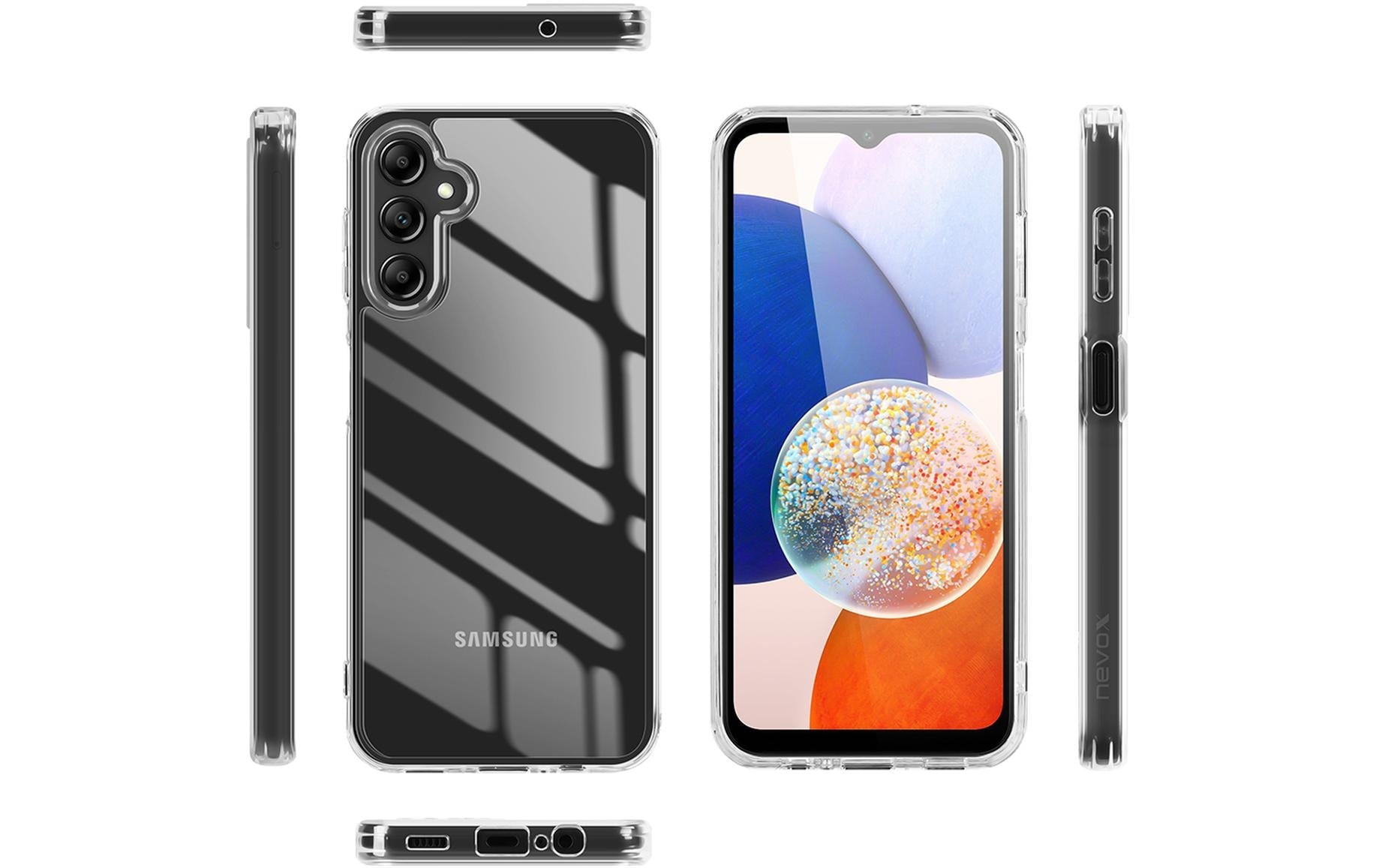 nevox StyleShell Backcover – für Samsung Galaxy A14 (4G/5G), TPU, Transparent