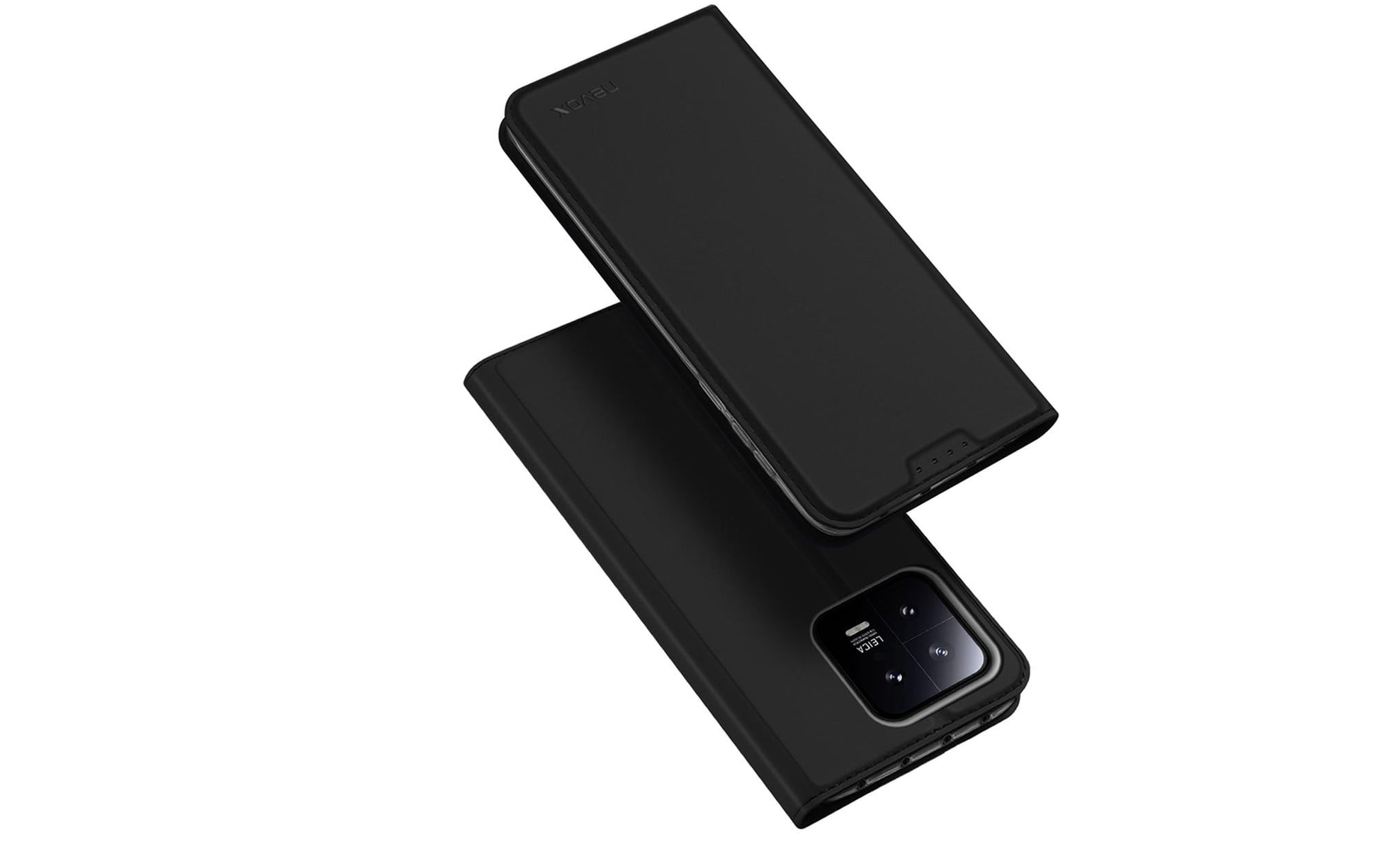Nevox Vario Series Folio – für Xiaomi 13, mit Ständer, 1 Kartenfach, PU+TPU, Schwarz