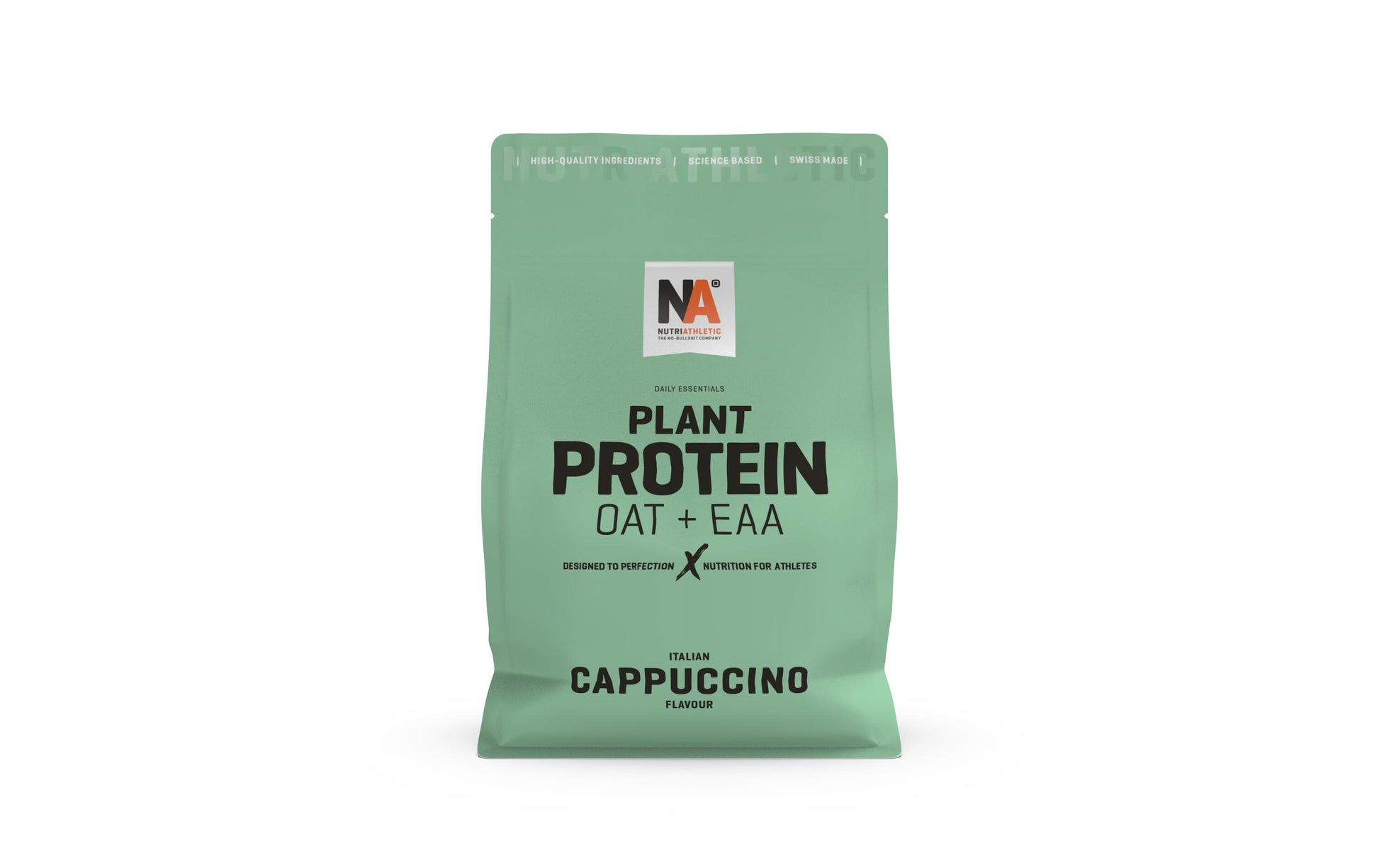 NUTRIATHLETIC Vegan Protein Pulver – Cappuccino, glutenfrei, zuckerfrei – 800 g