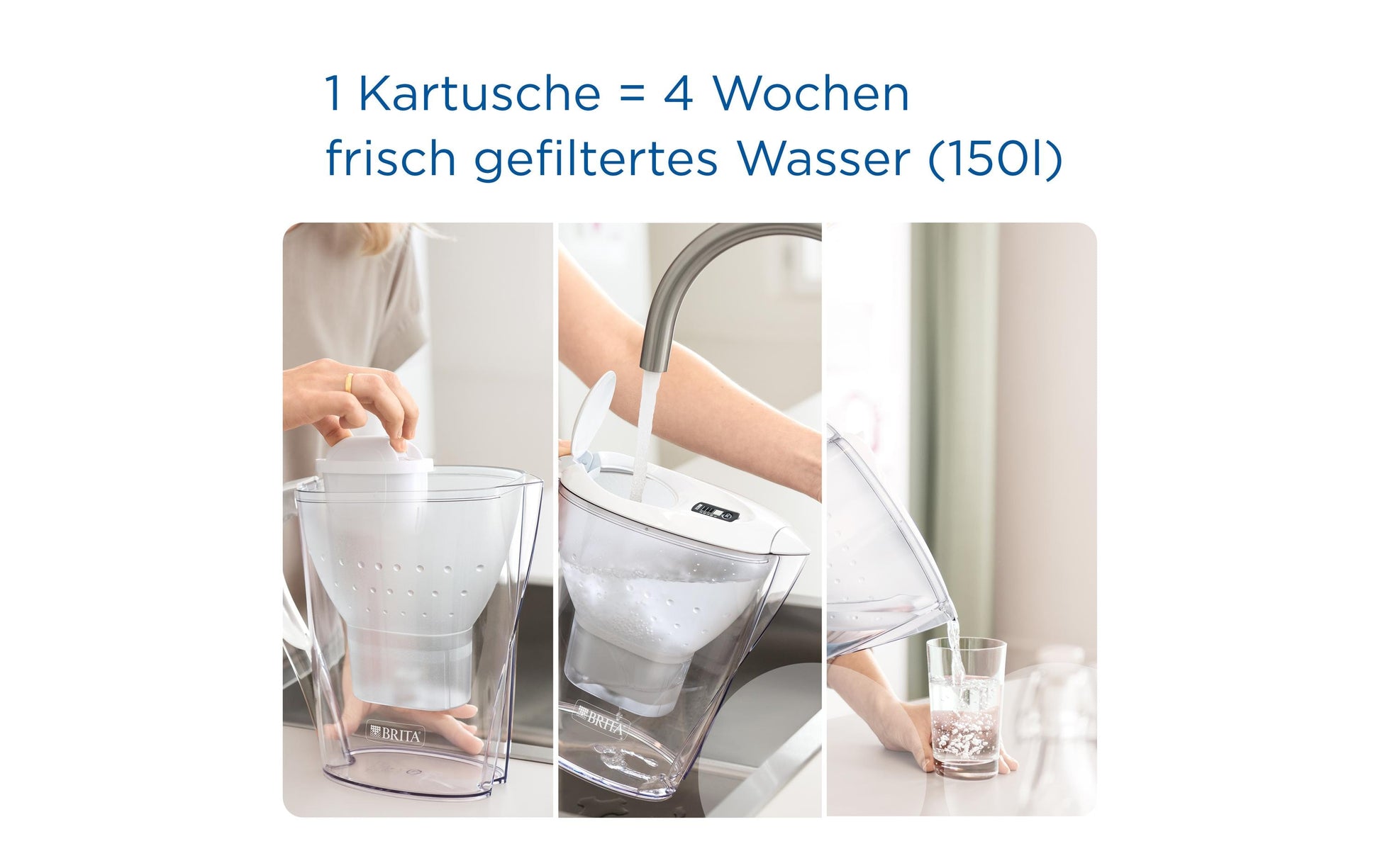 Brita Marella Tischwasserfilter – 2,4 l, inkl. 6 MAXTRA PRO Kartuschen, Graphit