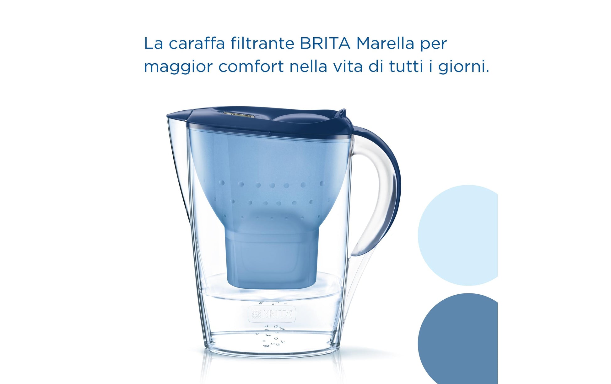 BRITA Marella – Wasserfilter-Kanne 1,4 l, Filterwechselanzeige, Kunststoff, Weiss