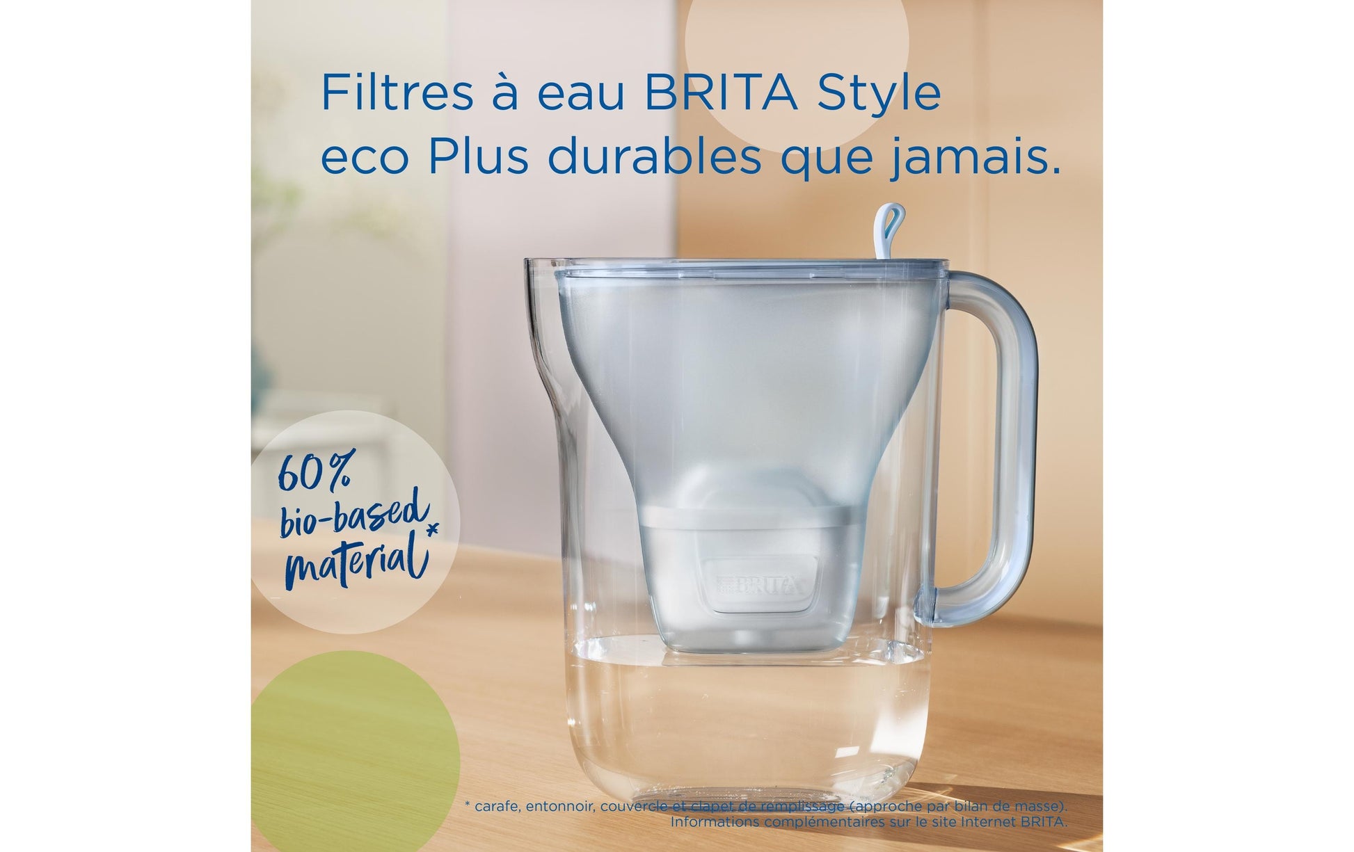 BRITA 1052237 – Wasserfilter-Kanne 1,4 l, Filterwechselanzeige, Kunststoff, Hellgrün