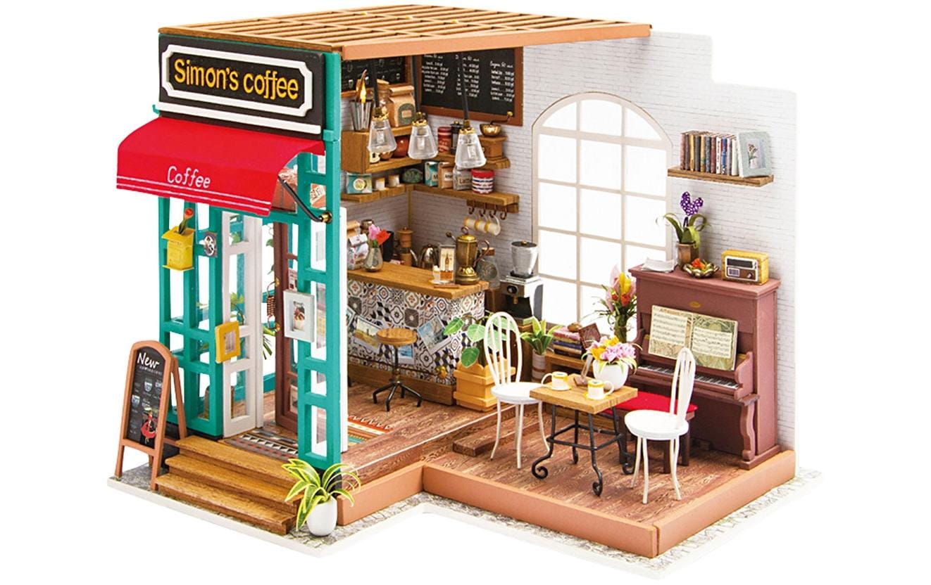 Creativ Company Bastelset – Kaffee-Motiv – aus Holz, mehrfarbig