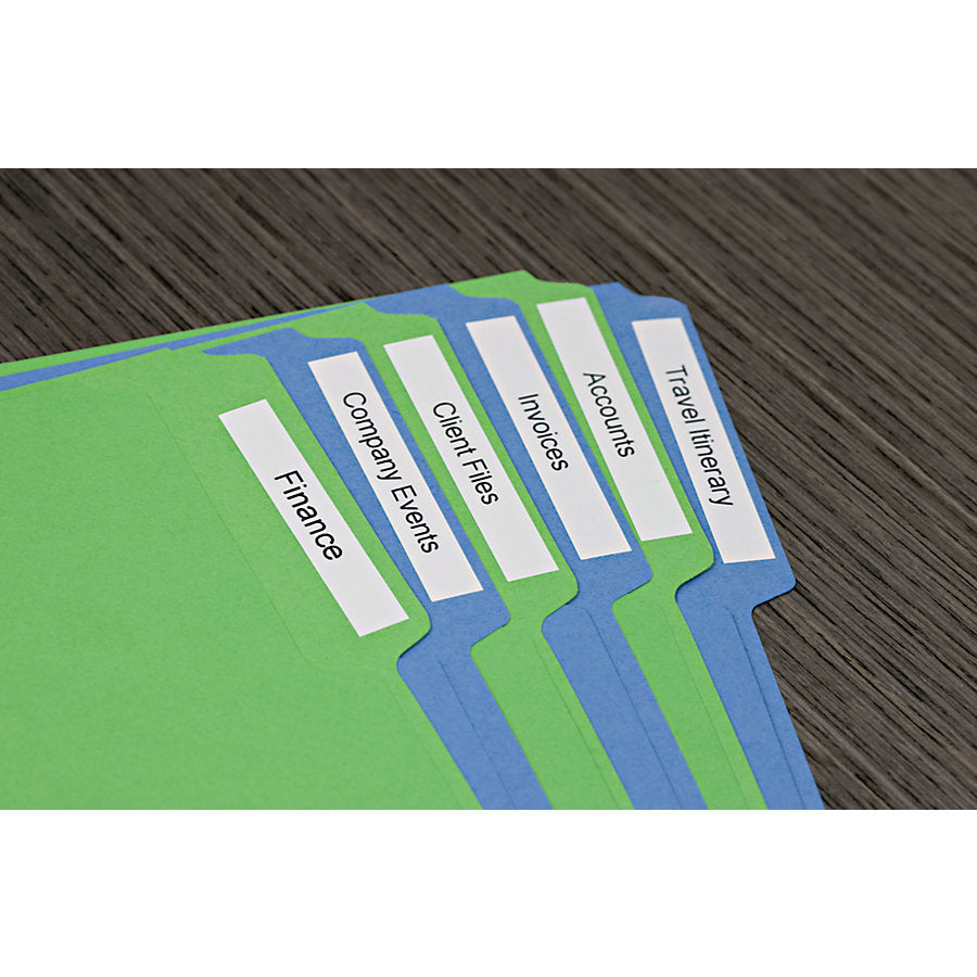 DYMO Schriftband – 6 mm × 7 m, weiss, schwarz – für LabelManager, LabelWriter 450 DUO – D1-TAPE