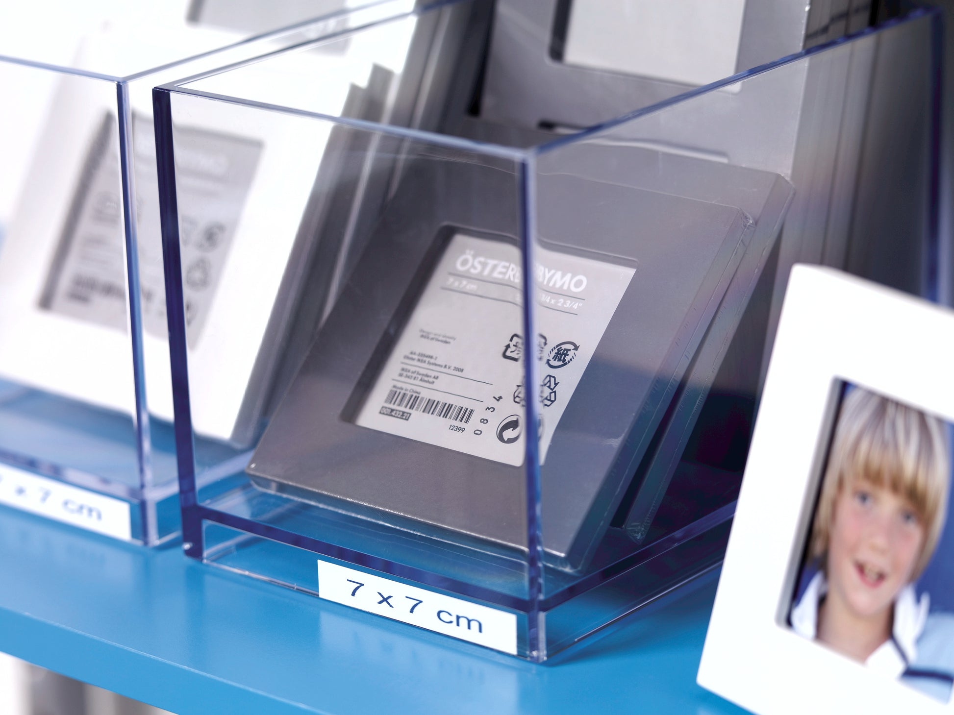 DYMO Schriftband – 12 mm × 7 m, weiss, blau – für LabelPoint 200, 250, 300 und andere