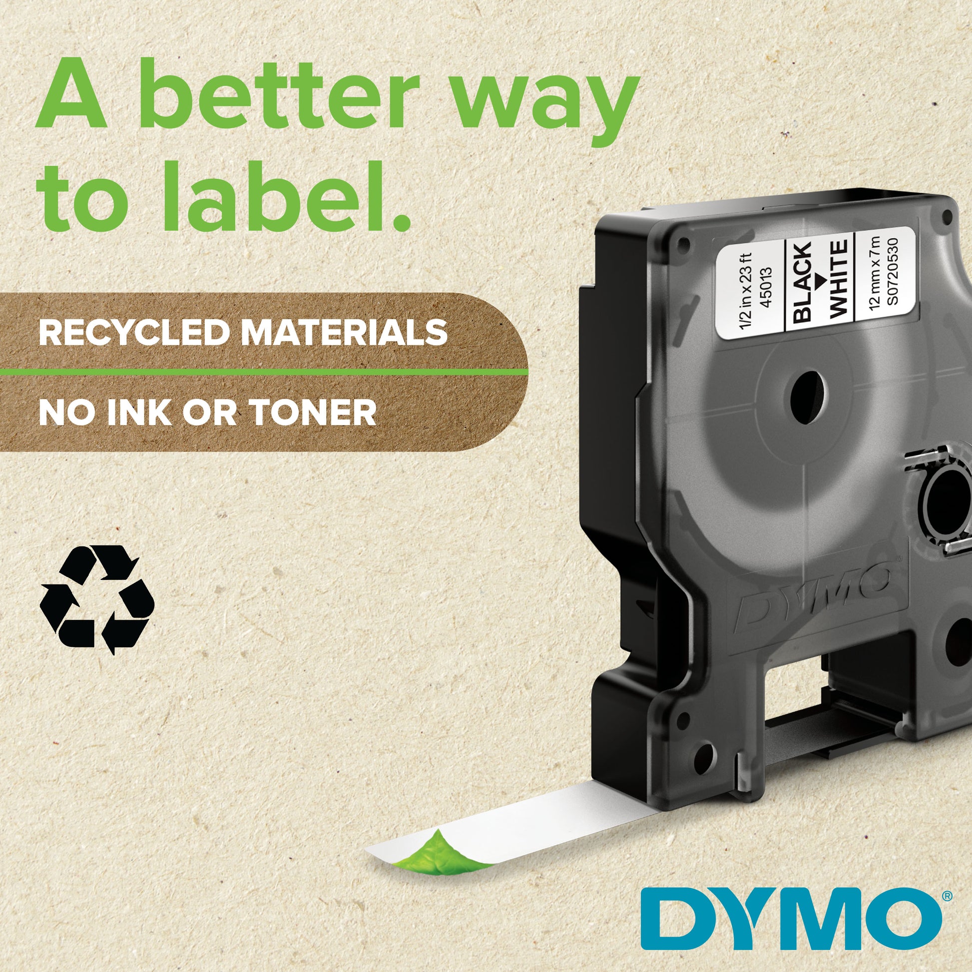 DYMO D1 Schriftband – Schwarz auf Transparent – 24 mm × 7 m – für DYMO LabelManager, LabelWriter