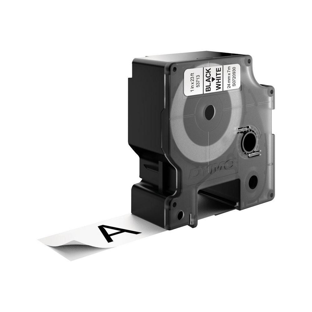 DYMO Schriftband – 24 mm × 7 m, weiss, schwarz – D1-TAPE