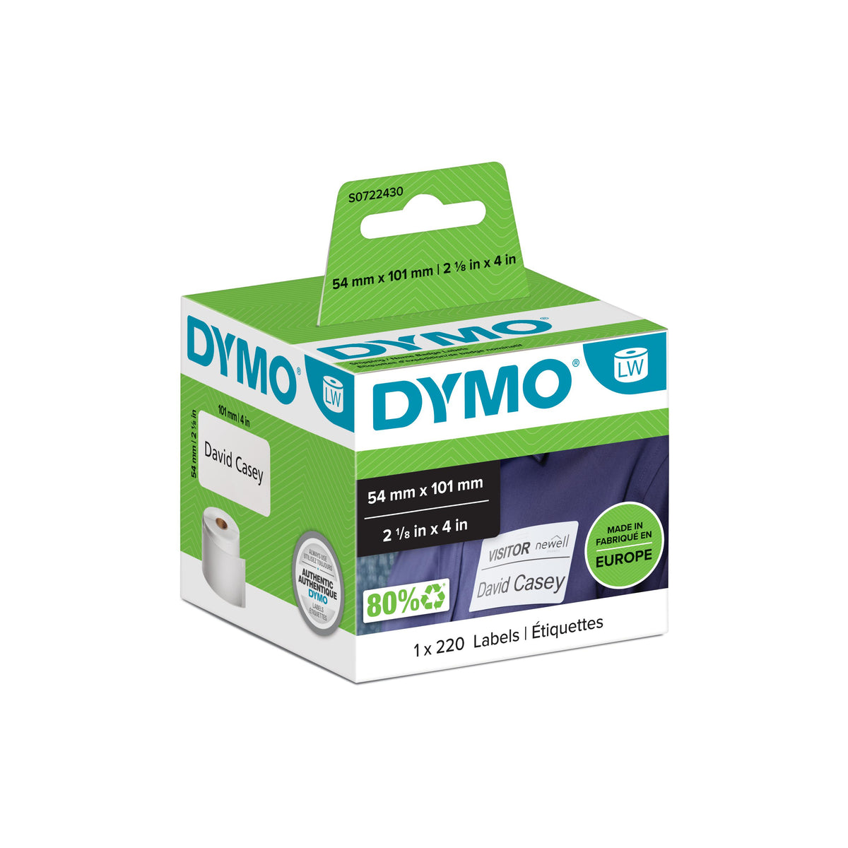 DYMO Versand-Etiketten, 101 mm × 54 mm, permanent klebend, für LabelWriter, 220 Stück
