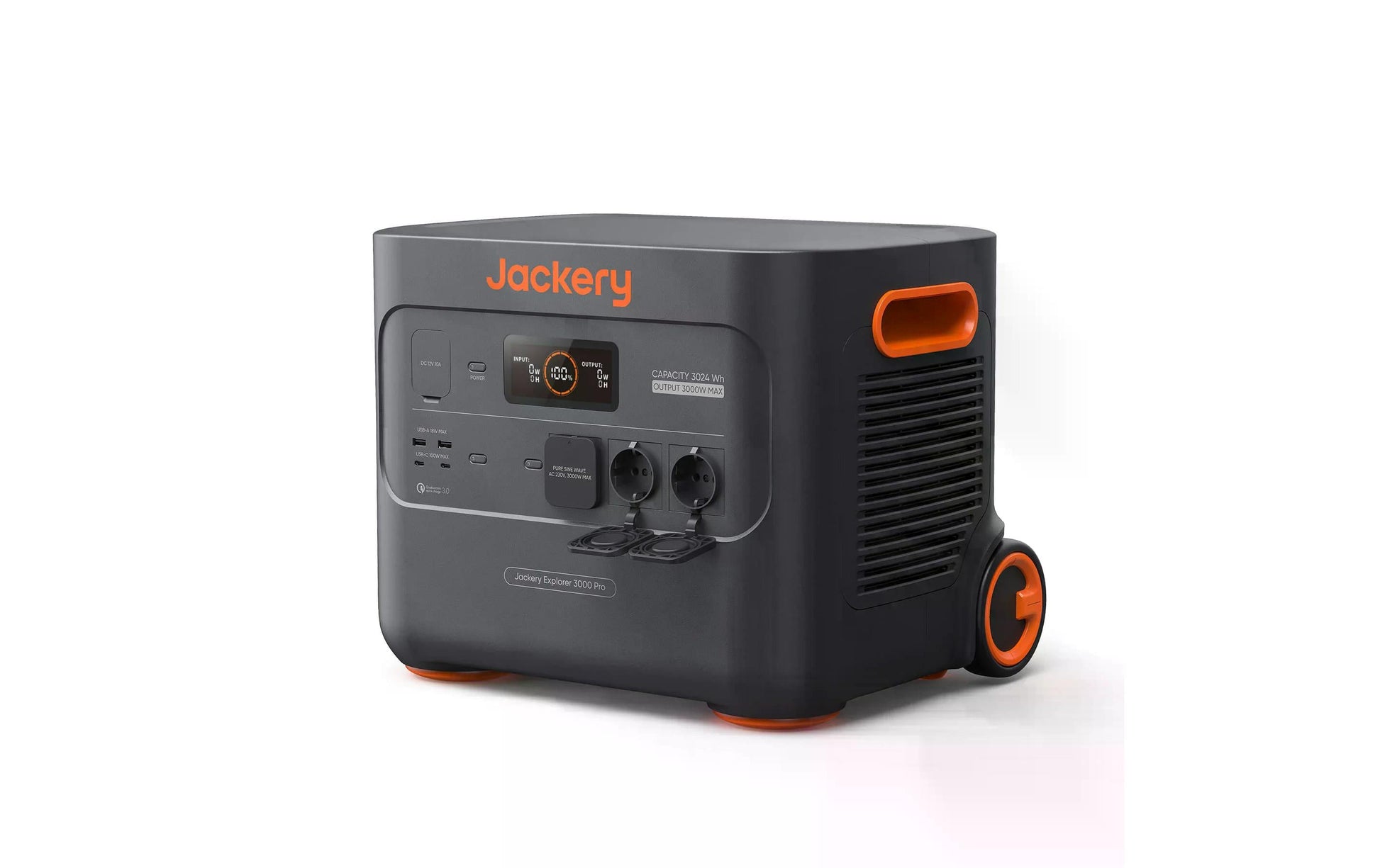 Jackery Explorer 3000 Pro – Powerstation-Set – 3'024 Wh, Li-Ion (NMC), inkl. 2 × 200 W Solarpanels