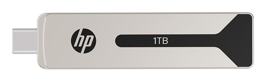 PNY 911 Pro – 512 GB USB-Stick, USB-C/USB-A 3.2 Gen 2, 1 000/900 MB/s, Drehring, Silber