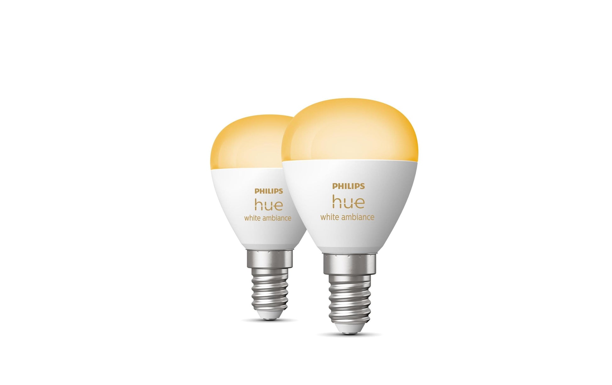 Philips by Signify Philips Hue Smart-Leuchtmittel E14 White Ambiance – 470 lm, 2200–6500 K, App-Steuerung, dimmbar – 2er-Pack