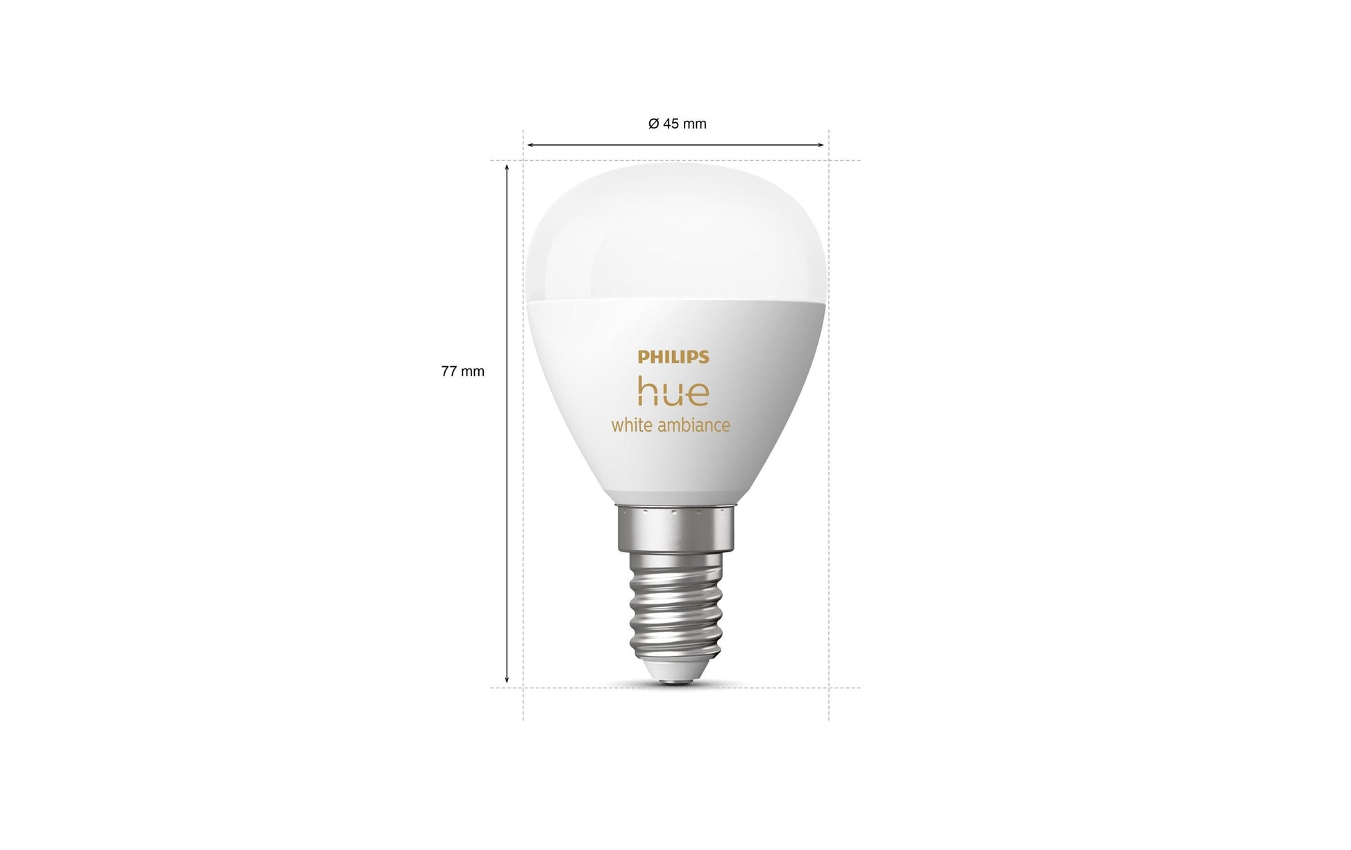 Philips by Signify Philips Hue Smart-Leuchtmittel E14 White Ambiance – 470 lm, 2200–6500 K/mehrfarbig, App-Steuerung, dimmbar