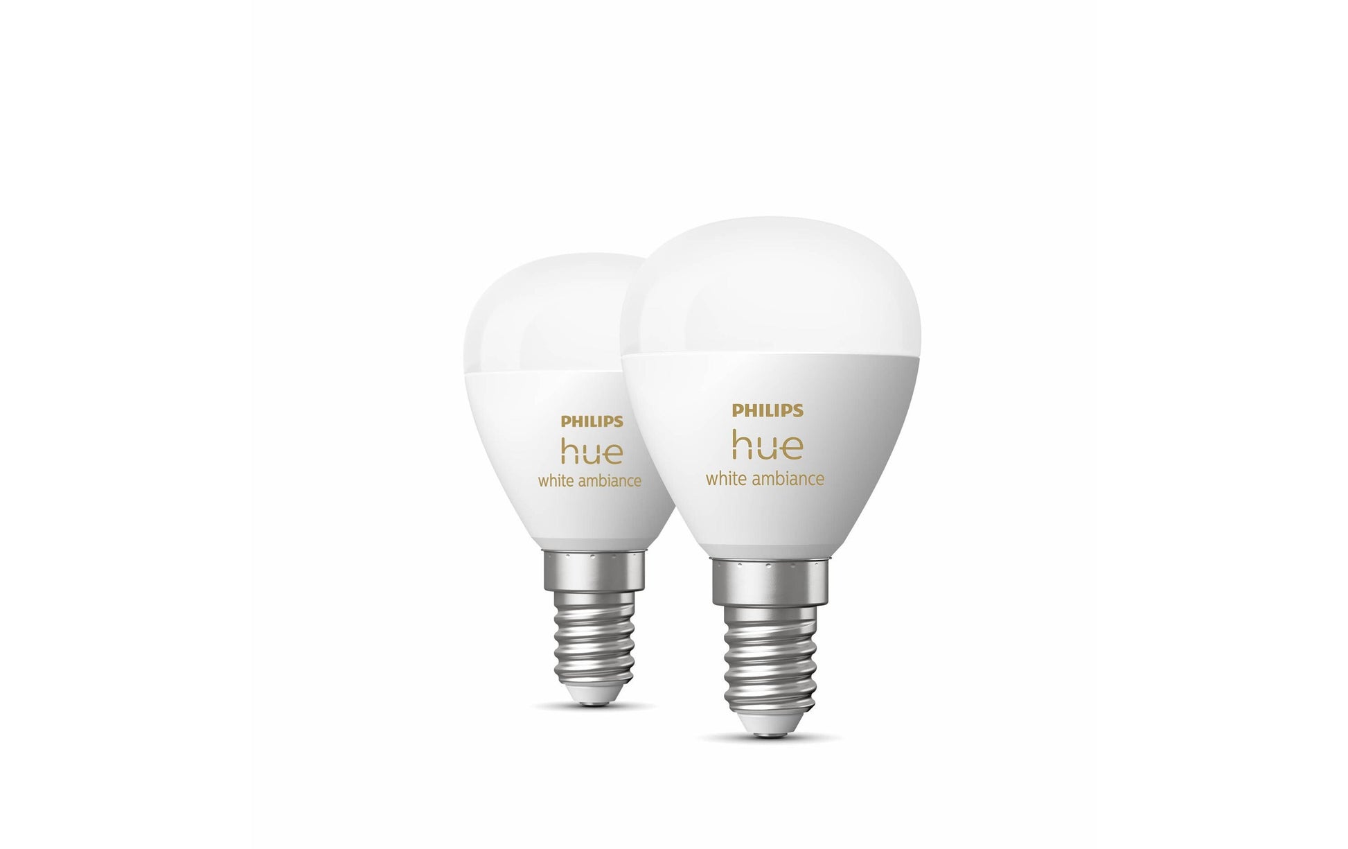 Philips by Signify Philips Hue Smart-Leuchtmittel E14 White Ambiance – 470 lm, 2200–6500 K, App-Steuerung, dimmbar – 2er-Pack