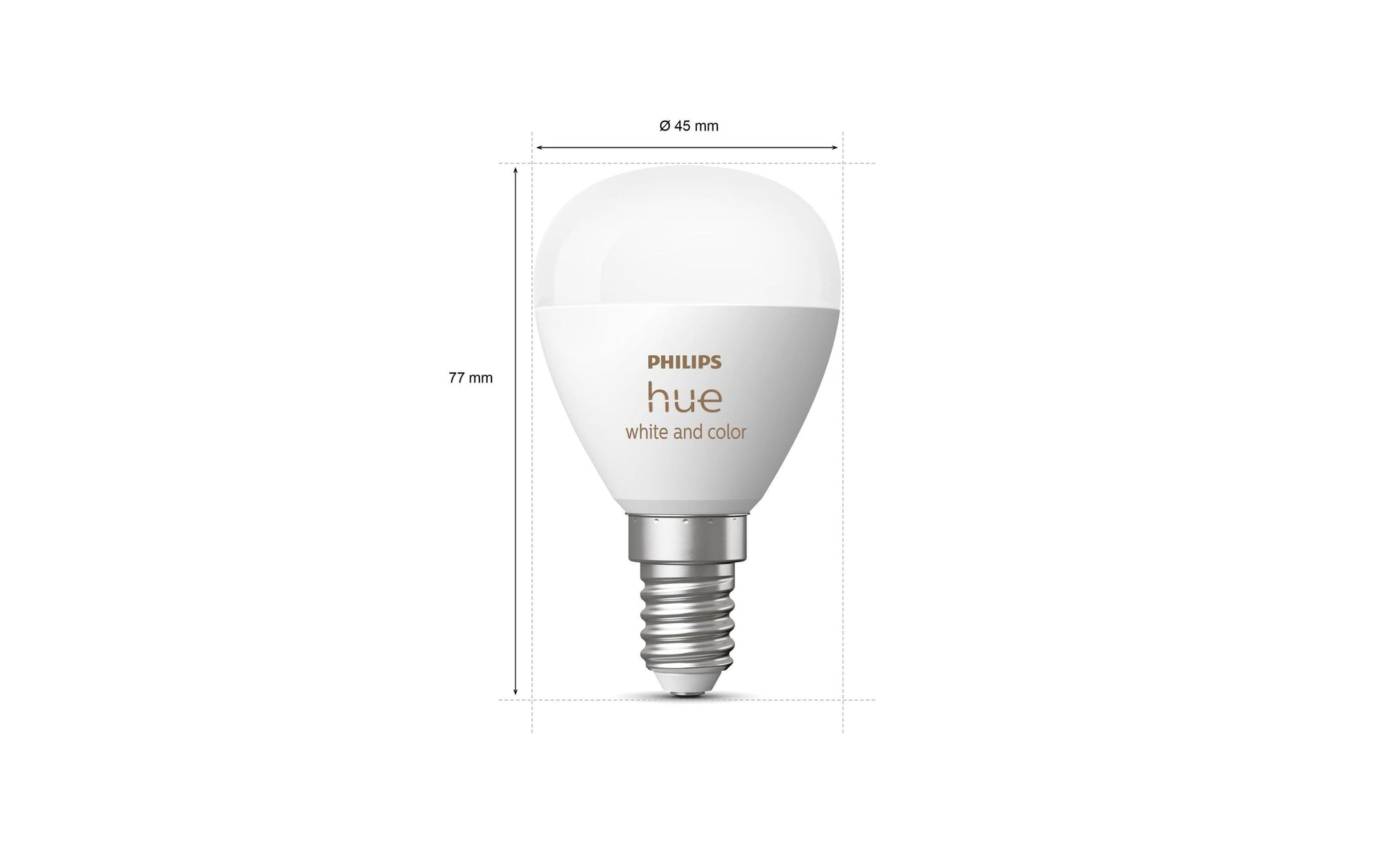 Philips by Signify Philips Hue Smart-Leuchtmittel E14 – RGBW, 2000–6500 K, 470 lm, 5,1 W, Bluetooth/Zigbee – für Hue Bridge