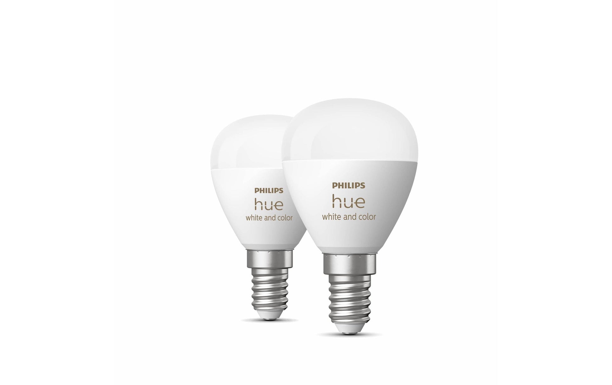 Philips by Signify Philips Hue Smart-Leuchtmittel E14 – RGBW, 470 lm, Bluetooth/Zigbee – für Hue Bridge, Alexa, HomeKit – 2 Stk.