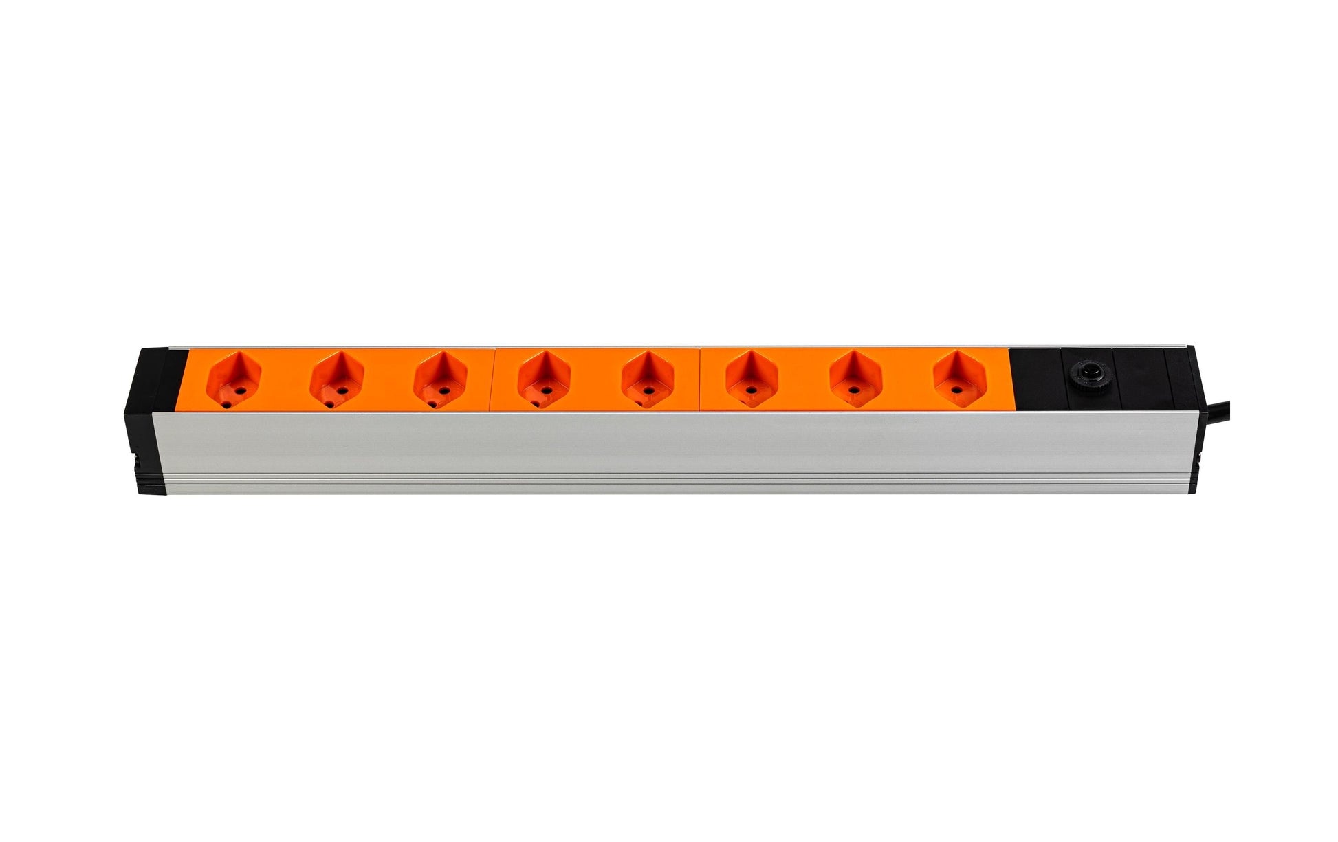 FURBER.power Rack-PDU 19" – T12–8× T13, 3 m, mit Schalter, mit Überstromschutz, orange