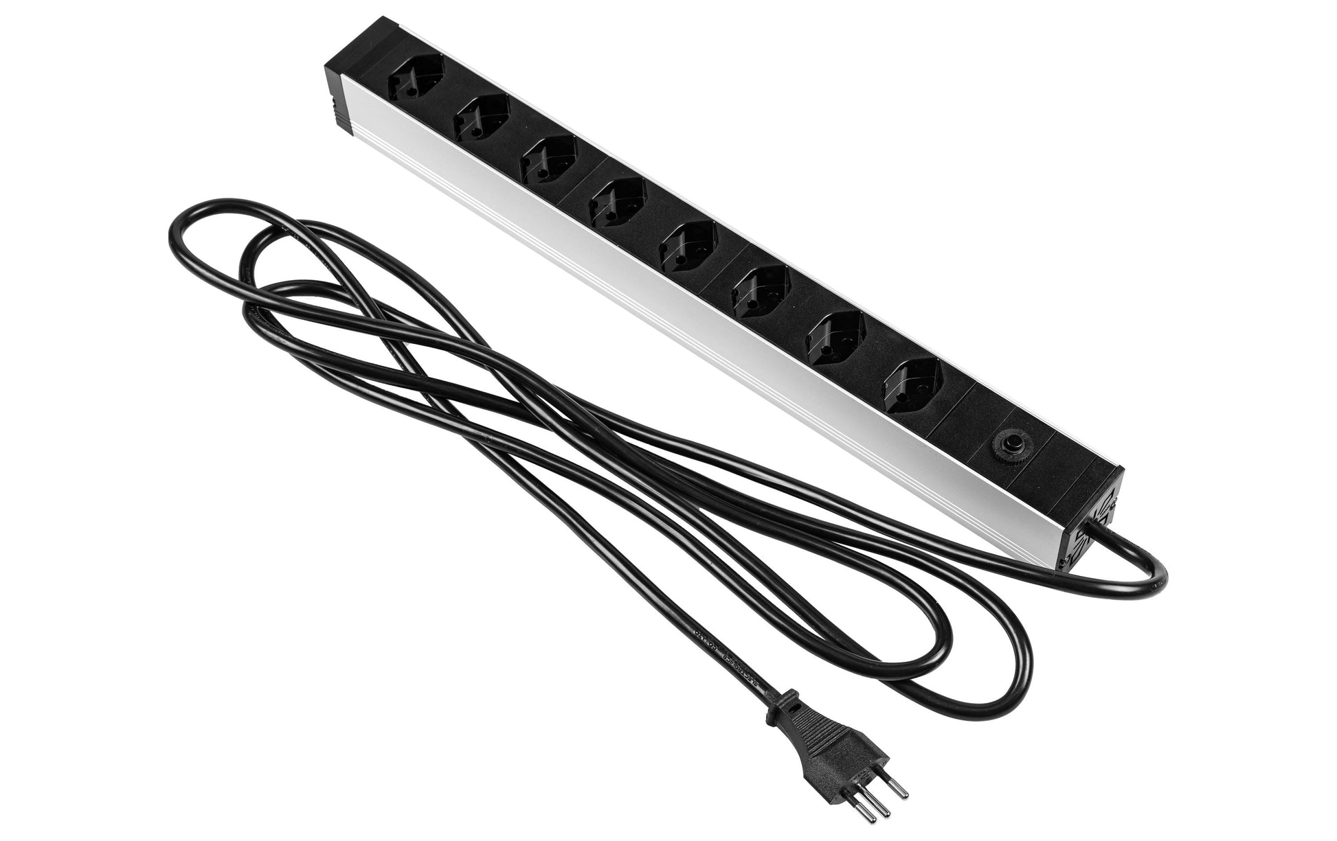 Furber. Furber Steckdosenleiste, 8×T13, mit Schalter, 3 m, Überstromschutz, Eingang T12 – Schwarz
