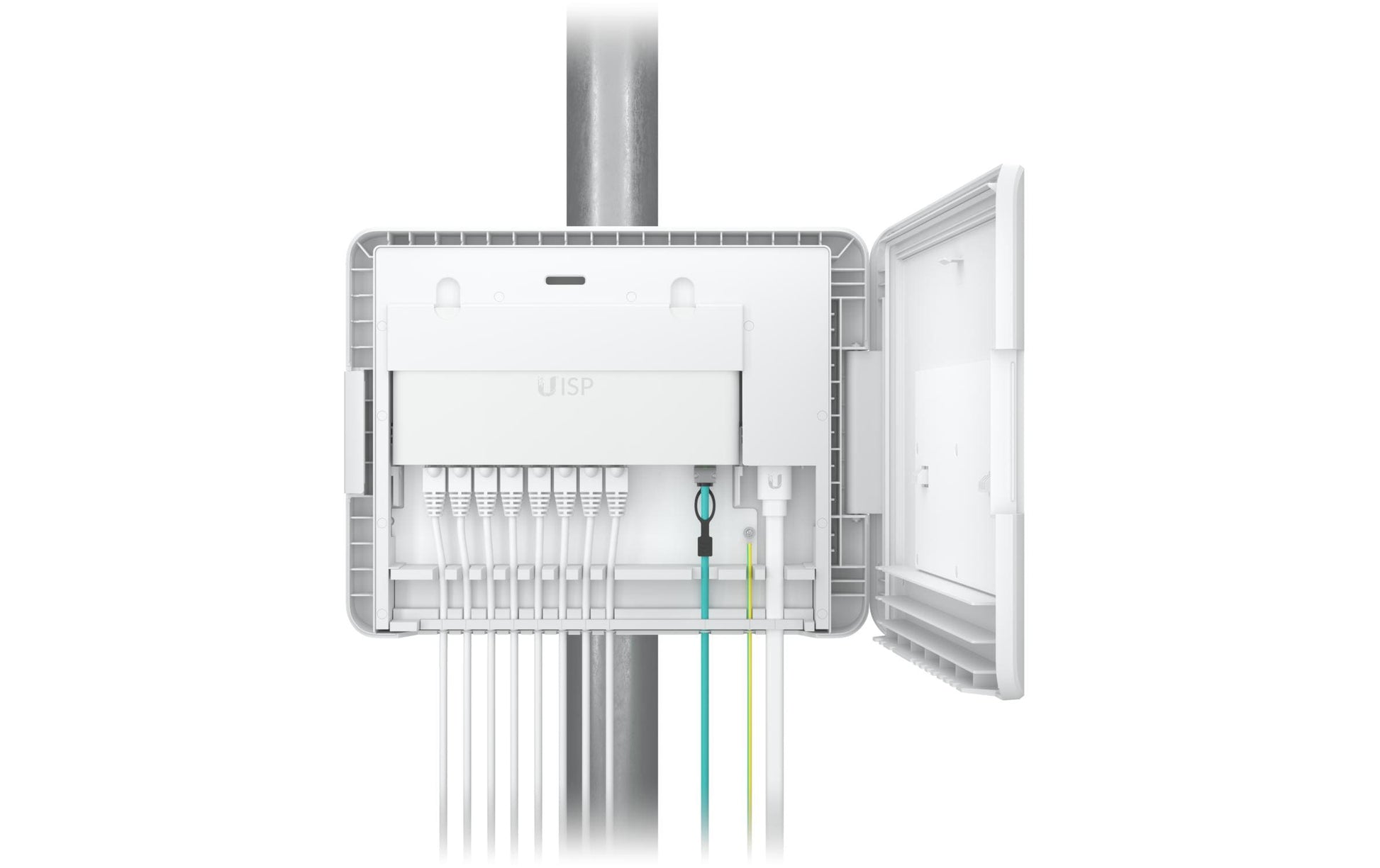 Ubiquiti Aussen-Kabelbox, 320×46,3×250 mm, Polycarbonat (PC), mastmontierbar, für Innen & Aussen