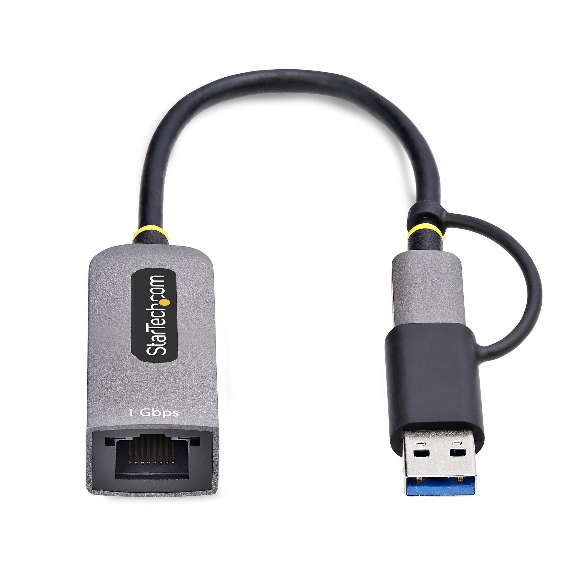 StarTech.com USB-C zu Gigabit-Ethernet Adapter – USB-A Dongle, 1× RJ-45, für Windows/macOS/Linux