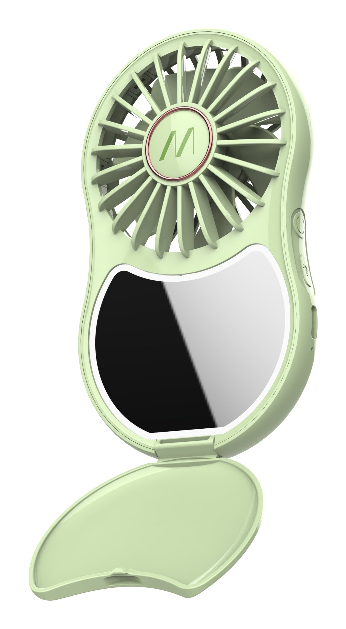 Muitomas Handventilator MIRRORFANGN – 3 Stufen, USB-C, Grün