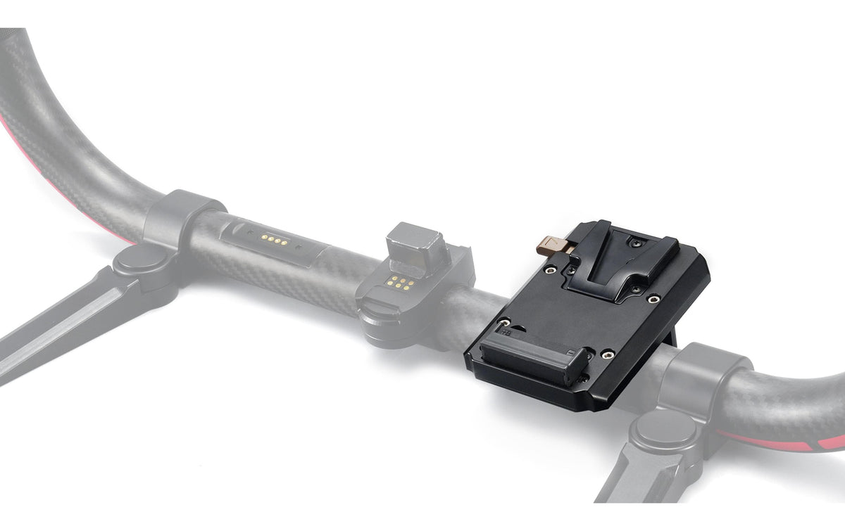 Tilta TGA-RG-V V-Mount Batterie-Platte – Aluminium/Edelstahl, 200 g – für Ronin RS 2, DJI, Ring Grip – Schwarz