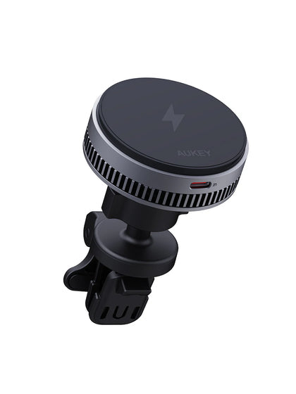AUKEY MagFusion Dash Pro HD-MC13A Kfz-Ladehalterung – Qi2 – Lüftungsschlitz – 15 W – für iPhone – Schwarz
