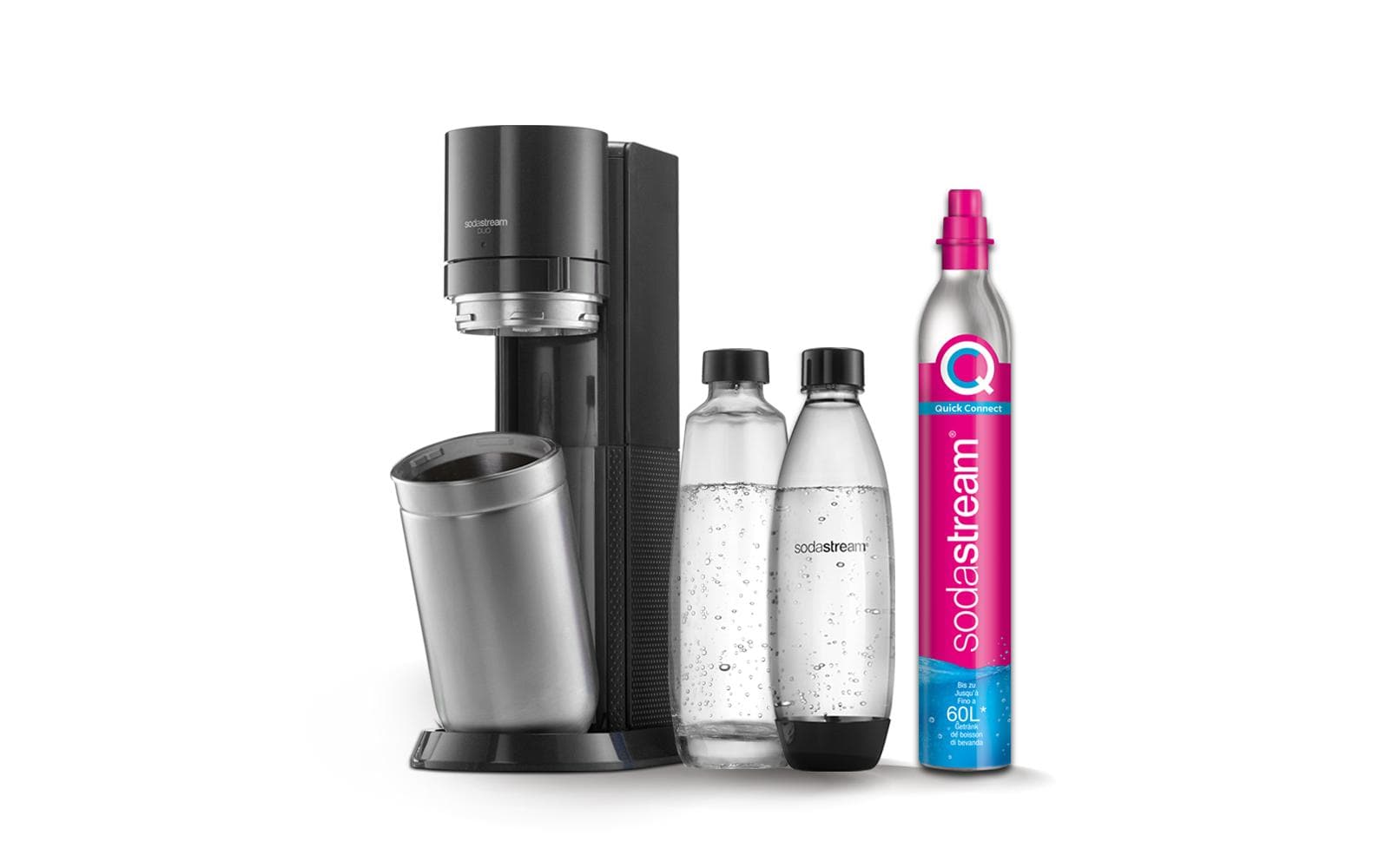 SodaStream Soda Maker DUO – 1 l, Glas, Schwarz