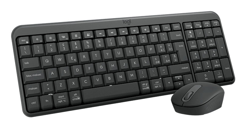 Logitech MK250 – Tastatur-Maus-Set – Bluetooth & 2,4 GHz – QWERTY (IT) – Graphit
