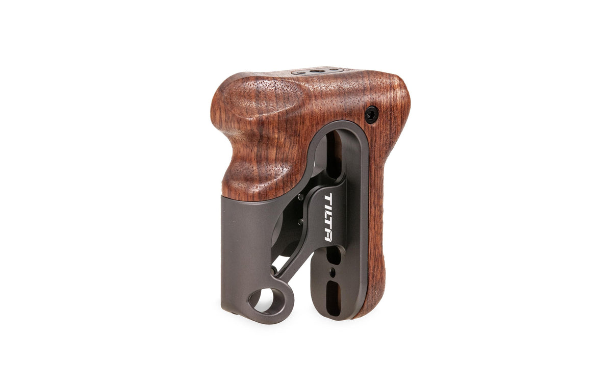 Tilta TA-LWH7-G Seitengriff (links) – 1/4-20" Gewinde, Pivot – Grau/Walnuss