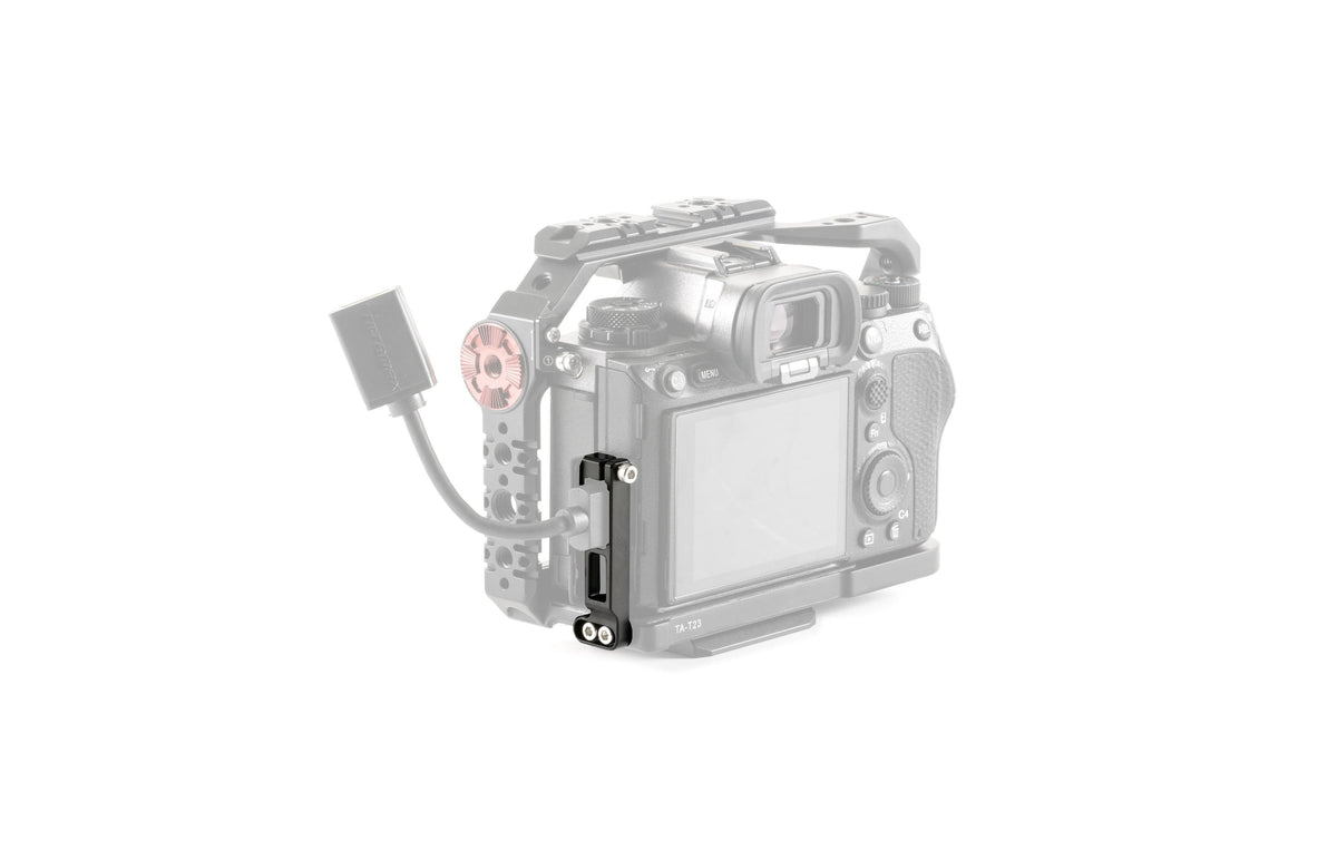 Tilta TA-T23-CC1-B Kabelklemme – Aluminium/Edelstahl, 36 g – für Sony a1 Full Cage – Schwarz
