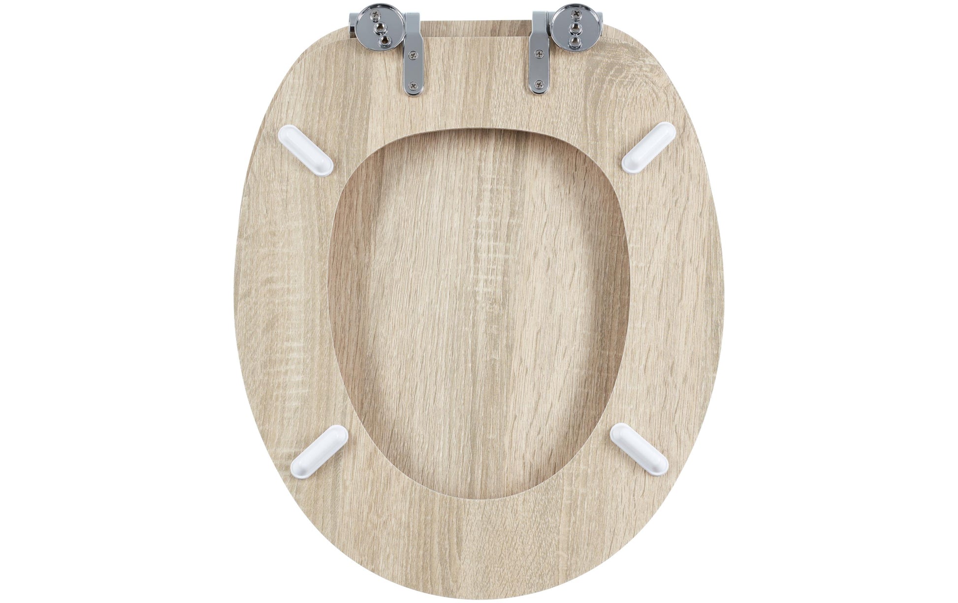 Diaqua Toilettensitz – MDF (FSC), Braun, Rund, 37,1 × 46,5 cm
