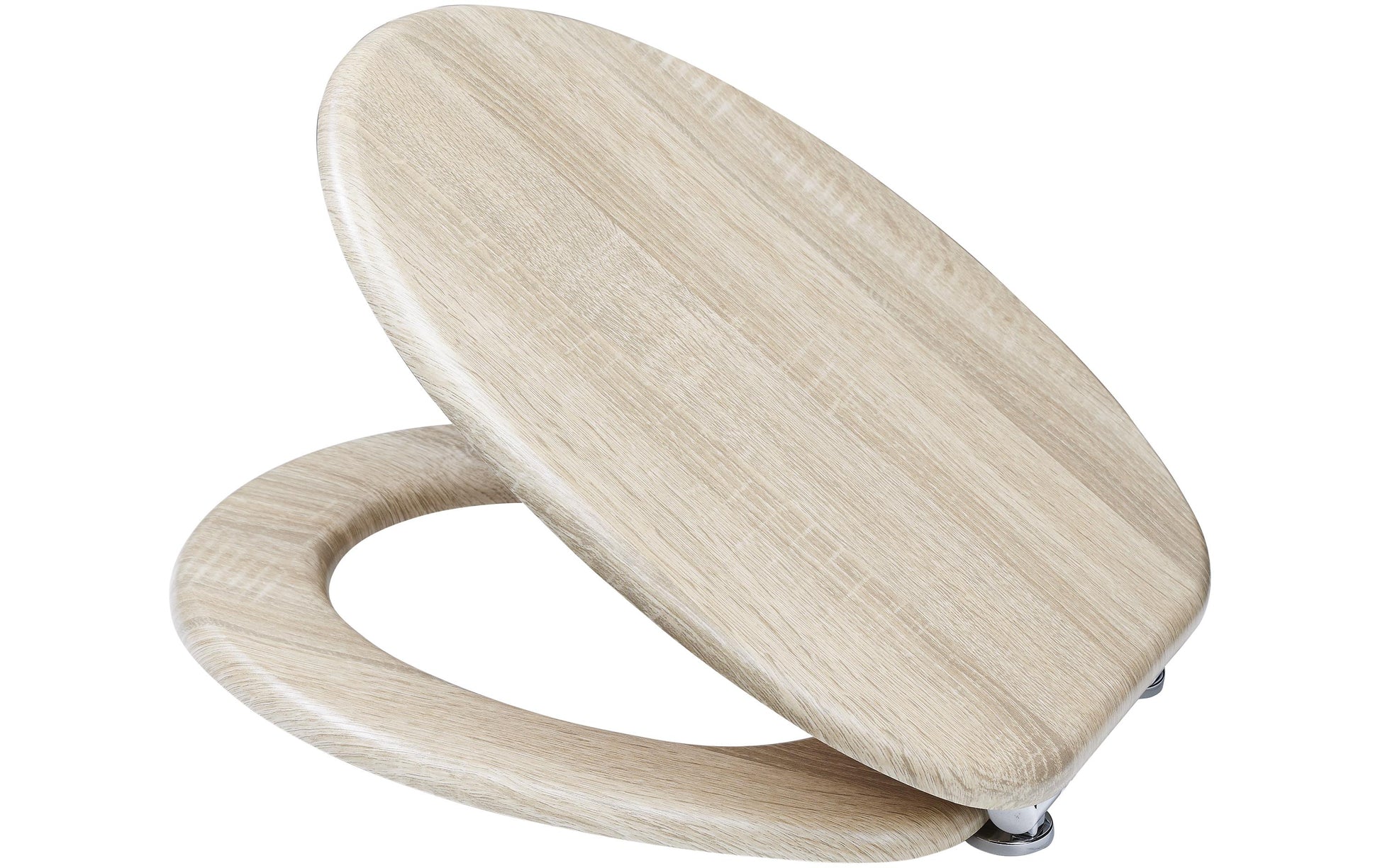 Diaqua Toilettensitz – MDF (FSC), Braun, Rund, 37,1 × 46,5 cm