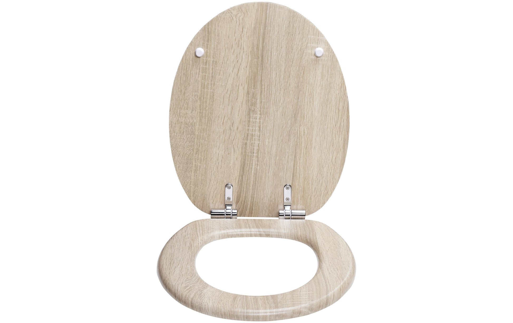 Diaqua Toilettensitz – MDF (FSC), Braun, Rund, 37,1 × 46,5 cm