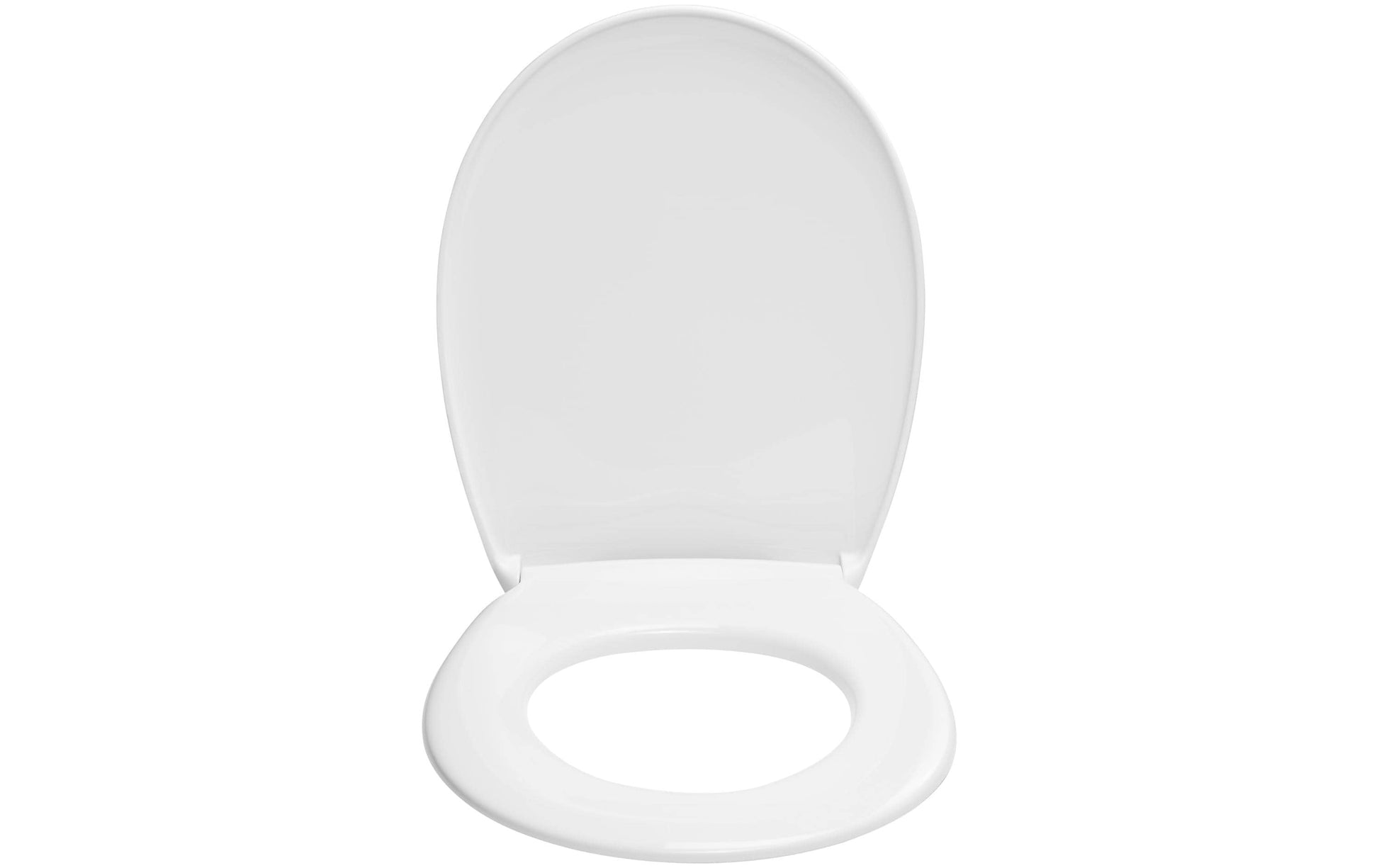 Diaqua WC-Sitz – Polypropylen, weiss, mit Deckel, mit Absenkautomatik, rund, 36,2 × 43,4 cm