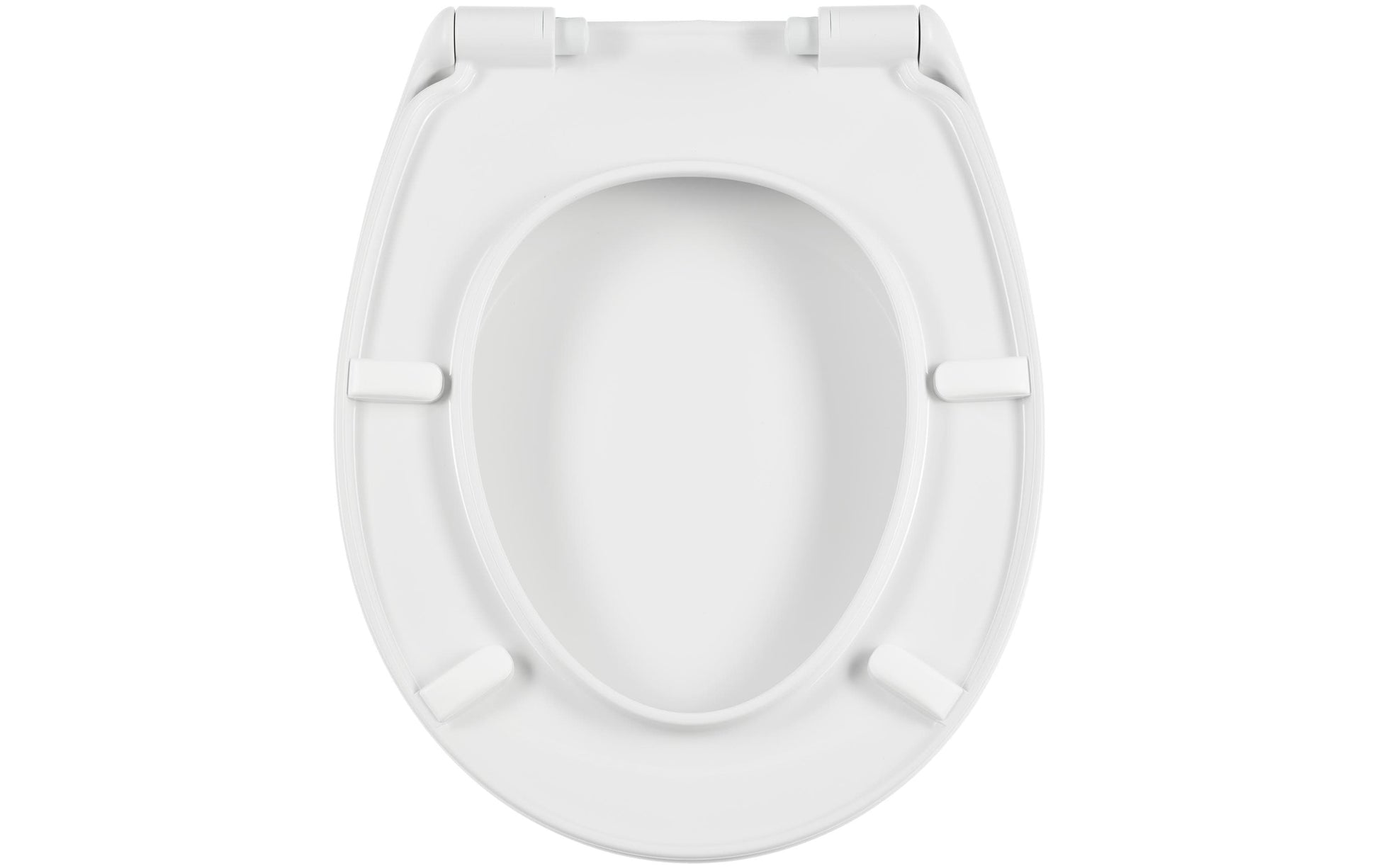 Diaqua WC-Sitz – Polypropylen, weiss, mit Deckel, mit Absenkautomatik, rund, 36,2 × 43,4 cm
