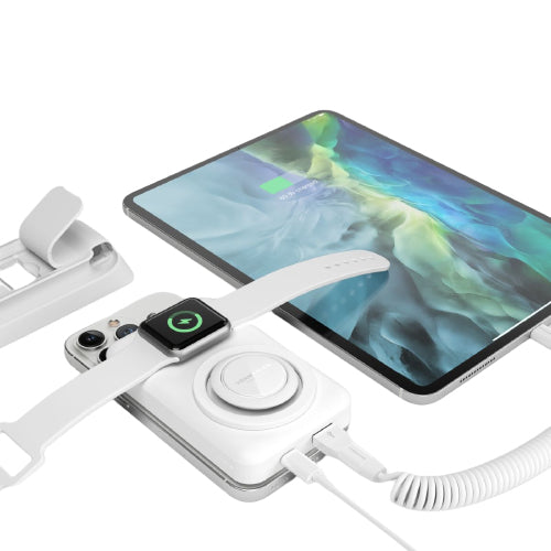 Vonmählen MagSafe Powerbank 10000 mAh, PD 20 W, 1× USB-C, 1× USB-A, für iPhone (MagSafe), Weiss