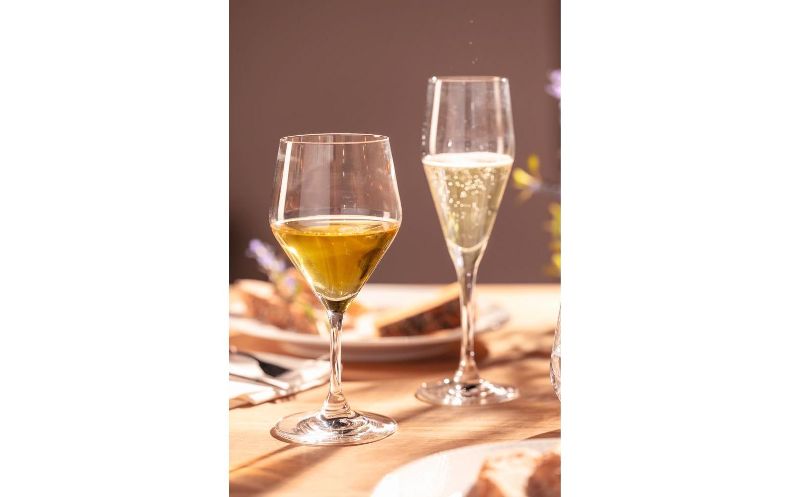 LEONARDO TWENTY4 Champagnerflöte – 0,22 l, Kristallglas, transparent, spülmaschinenfest, 6 Stück