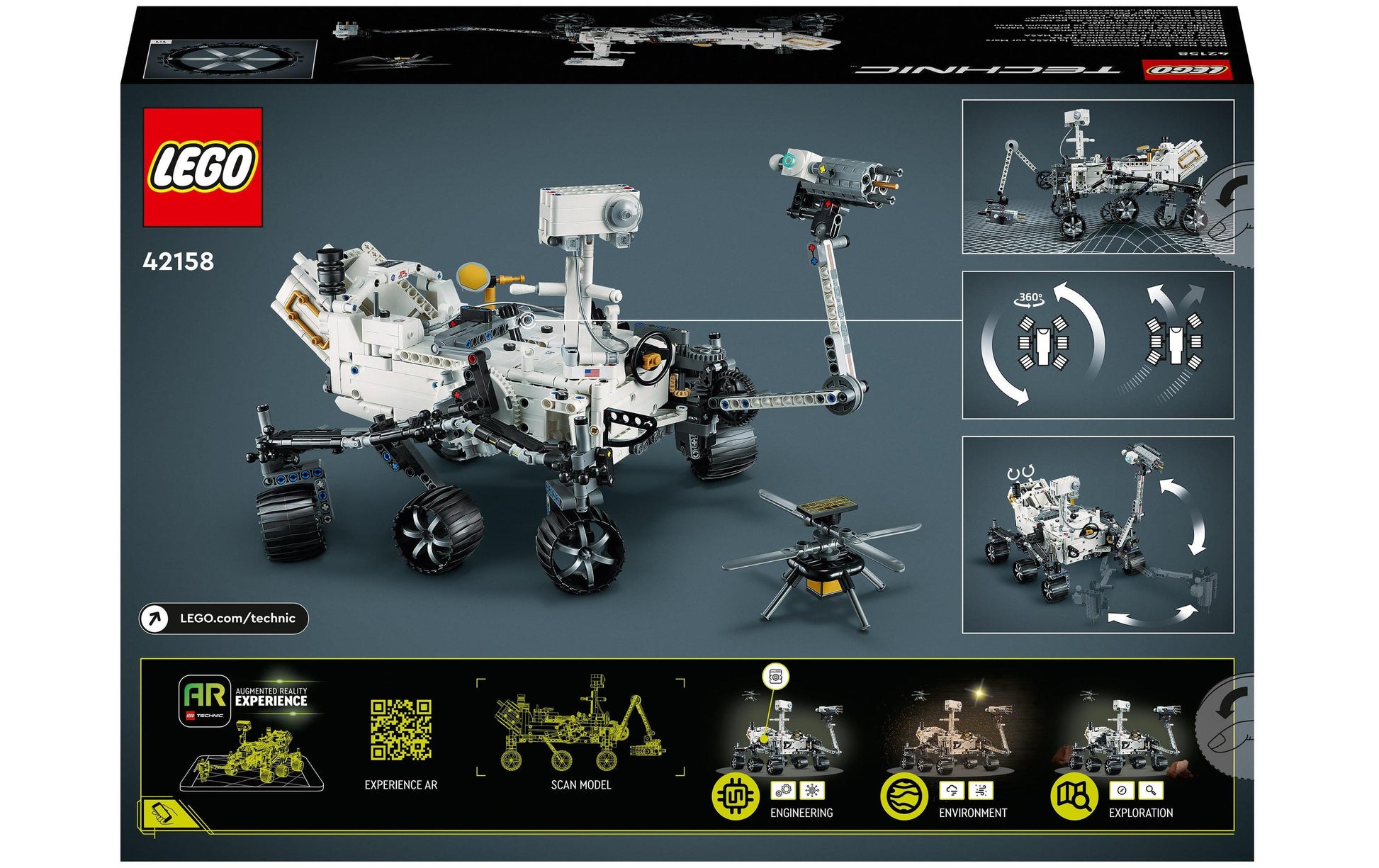 LEGO Technic NASA Mars Rover Perseverance 3D Puzzle – 1132 Teile – 23 × 23 × 32 cm – ab 10 J.